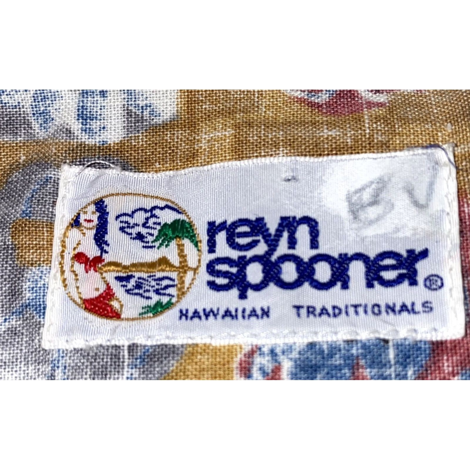 Reyn Spooner Reyn Spooner Mens Multi Color Flower Print Aloha Hawaiian Shirt Large Collar-Down Button-Up Short Sleeve Casual Regular Size US L / EU 52-54 / 3 - 6 Thumbnail