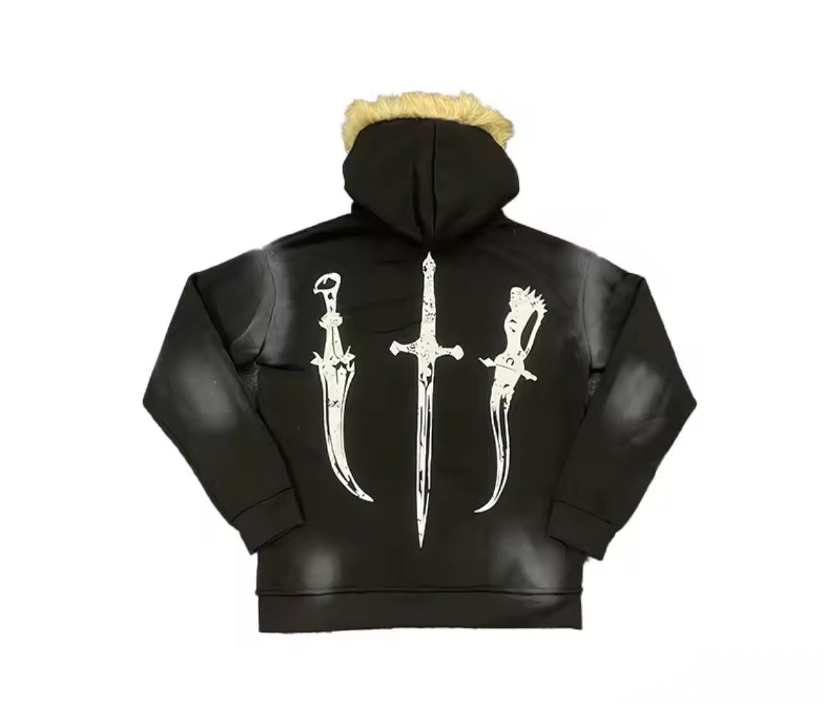 Other Fashion Punk Y2K Goth Grunge Sword Prince Fur Hoodies Size US S / EU 44-46 / 1 - 2 Thumbnail