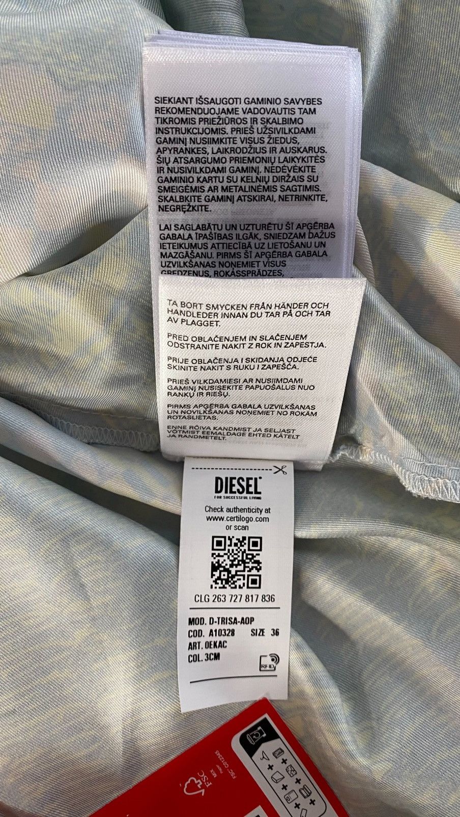 Diesel Diesel D Trisa Aop Dress Size XS / US 0-2 / IT 36-38 - 12 Thumbnail