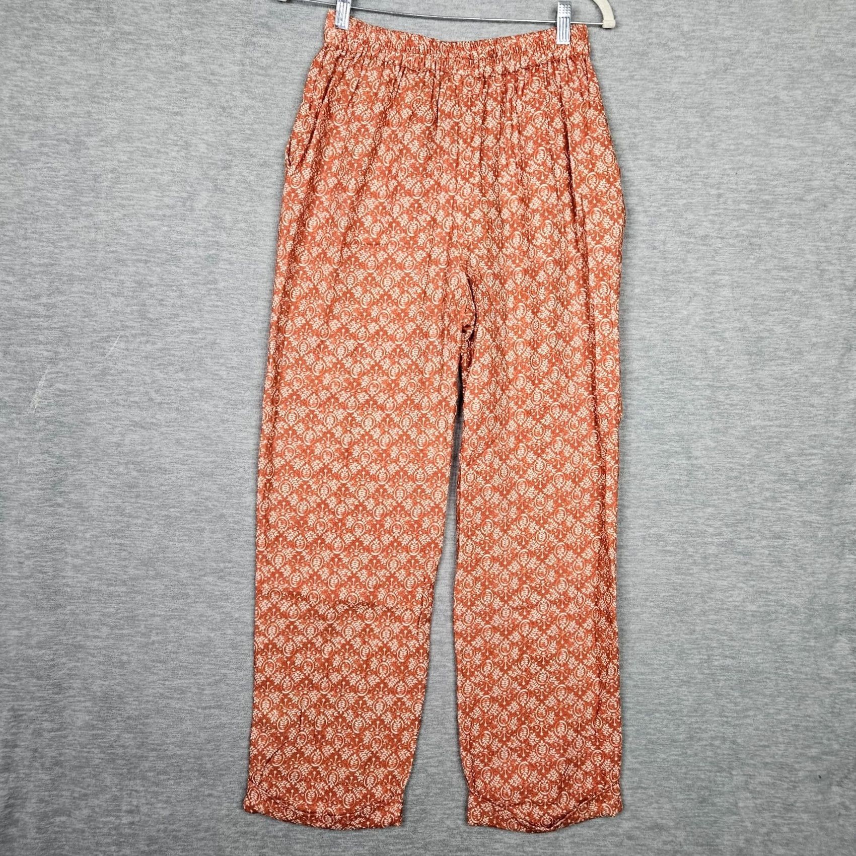 Anthropologie THE ODELLS Anthropologie Multicolor Floral Printed Straight Leg Pant pull on Size S Womens Regular Size 28" / US 6 / IT 42 - 2 Thumbnail
