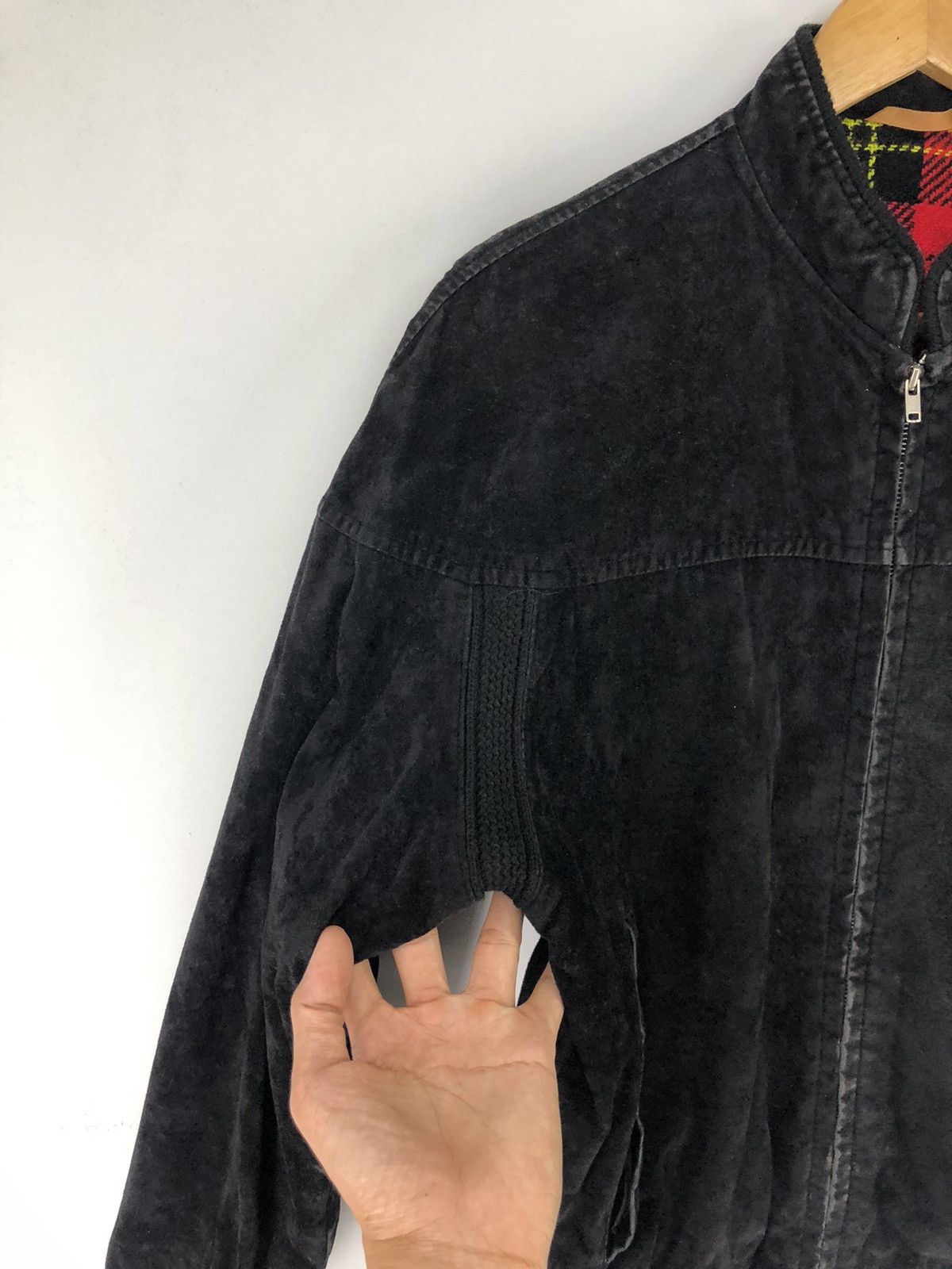 Vintage Vintage Velvet Black Bomber Jacket Size US L / EU 52-54 / 3 - 9 Thumbnail