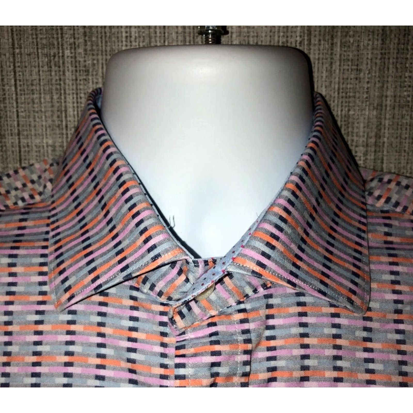 BUGATCHI Bugatchi Uomo Shirt Long Sleeve Button Front Shaped Fit L Multicolor Mens Size US L / EU 52-54 / 3 - 3 Thumbnail