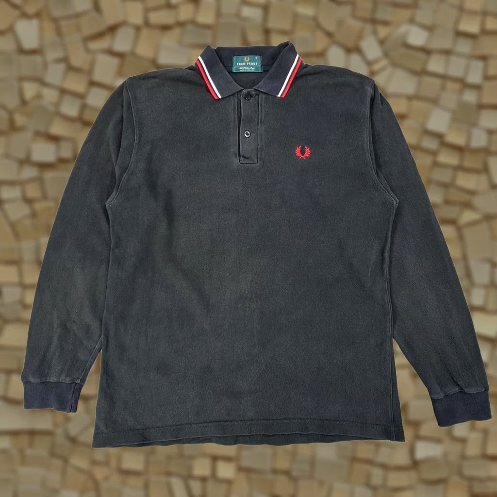 Fred Perry Fred Perry Mens Polo Shirt Black Small Tipped Neck Pique Cotton Made In England Size US S / EU 44-46 / 1 - 1 Thumbnail