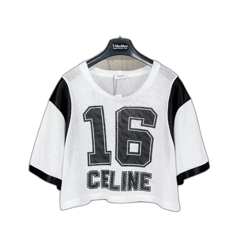 Celine Celine Black and White Mesh Crop Top Size XS / US 0-2 / IT 36-38 - 1 Thumbnail