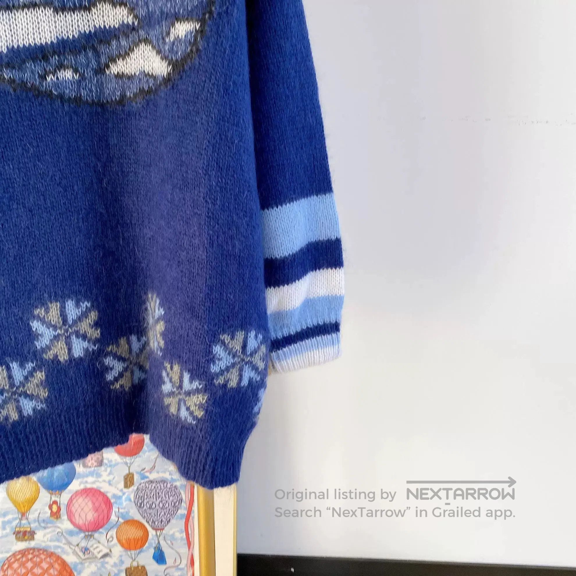 Loewe Loewe Blue Patterned Knit Cardigan. Size M / US 6-8 / IT 42-44 - 6 Thumbnail