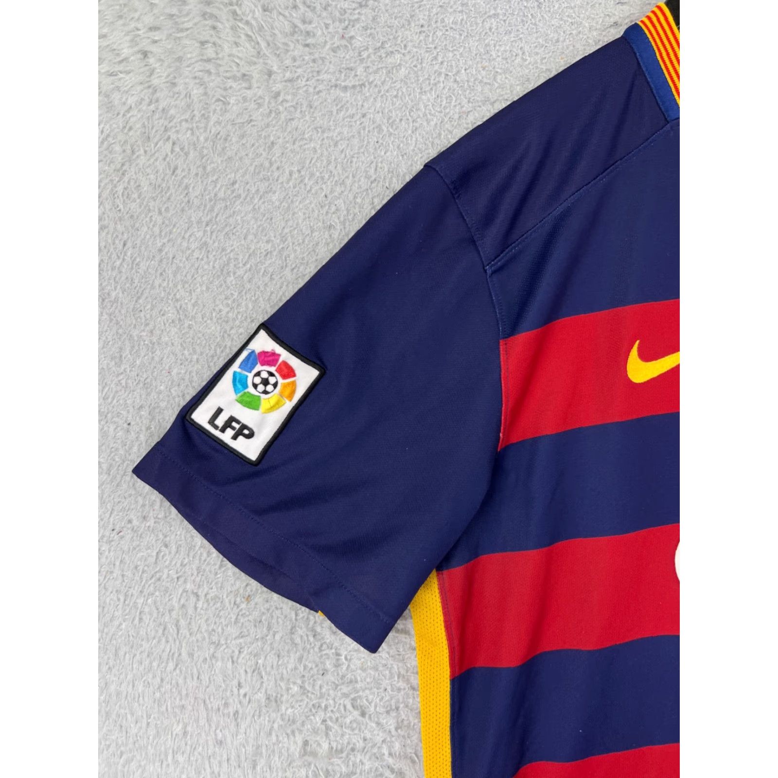 Nike Nike Soccer Jersey Adult L Blue Nike Dri-Fit Football Club Barcelona 2015 Soccer Jersey Mens Regular Short Sleeve Solid 100% Polyester Flagship Style Size US L / EU 52-54 / 3 - 7 Thumbnail