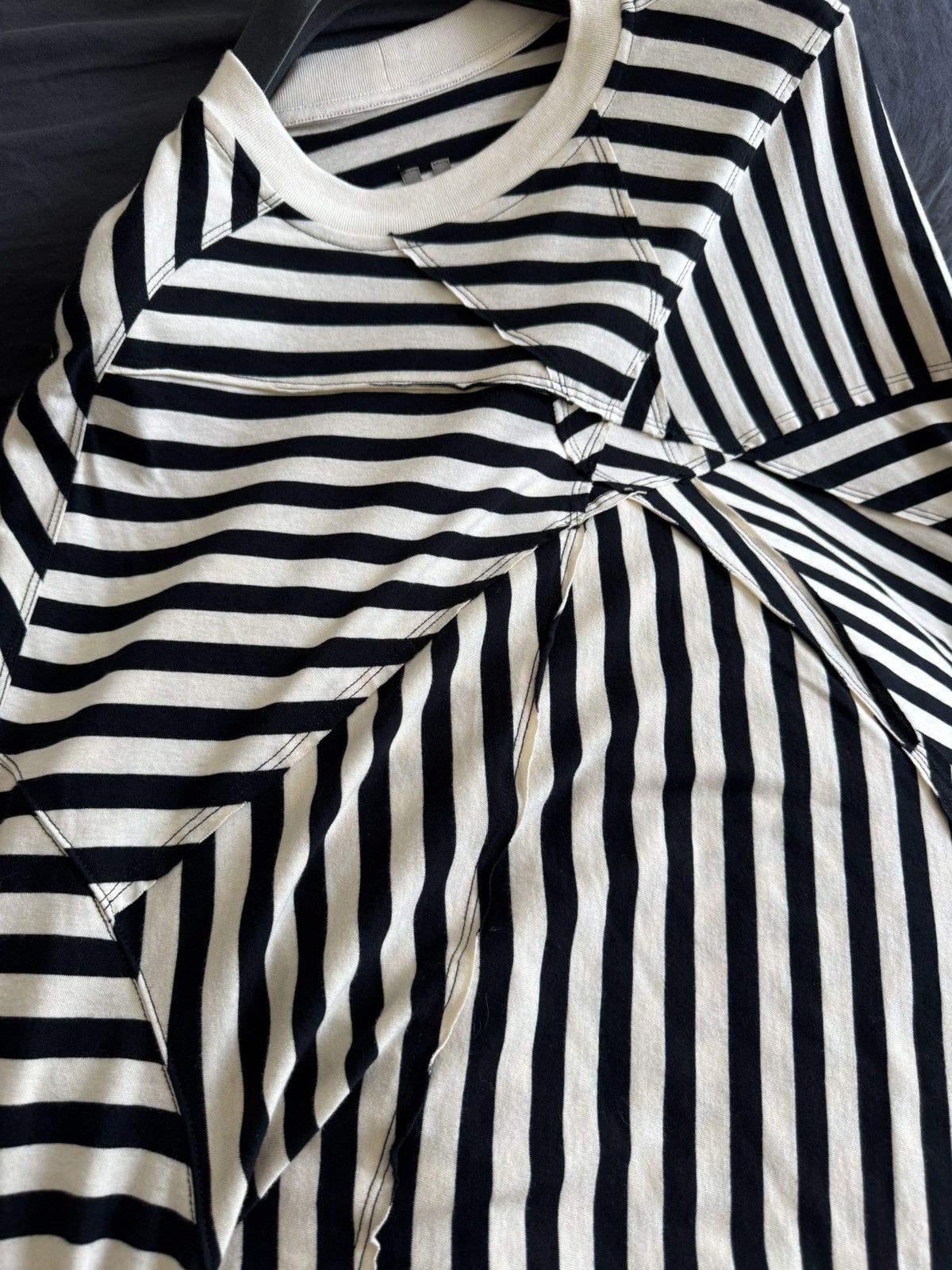 Rick Owens DRKSHDW Crater Striped Sweatshirt