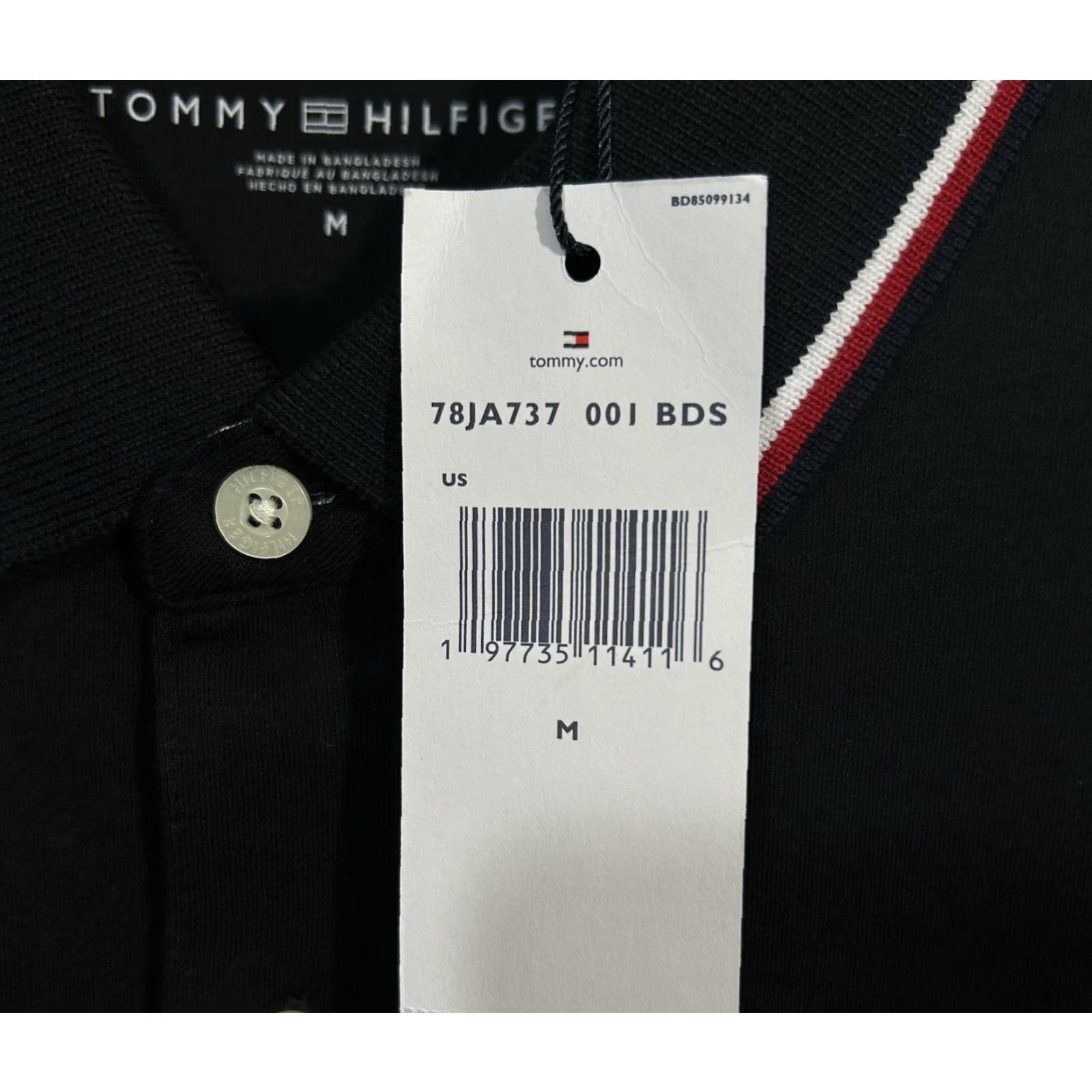 Tommy Hilfiger Tommy Hilfiger Polo Shirt Mens M Cotton Short Sleeve Dark Sable Black White Logo Activewear Casual Travel Golf Tennis Shirt Size US M / EU 48-50 / 2 - 6 Thumbnail