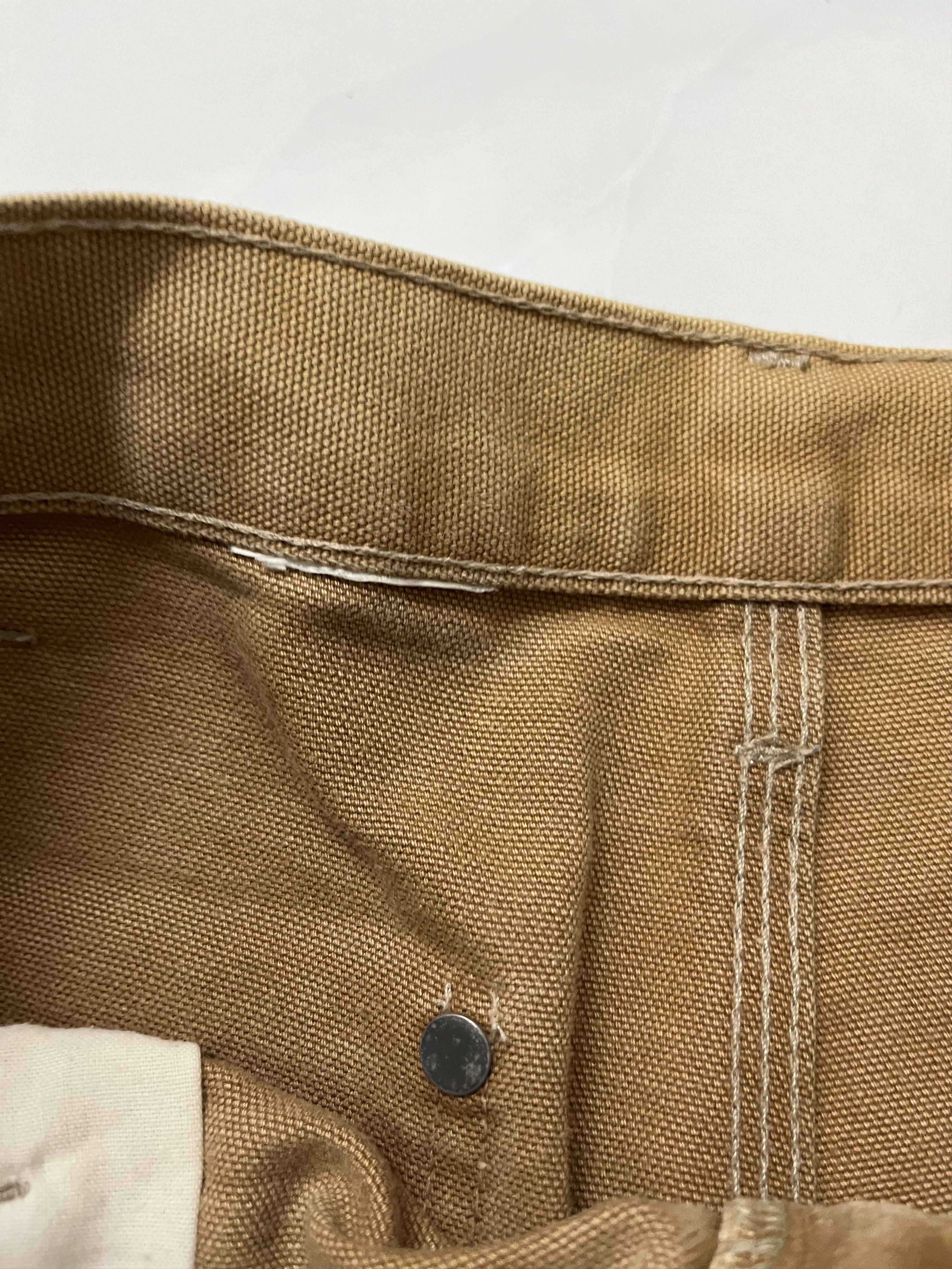 Carhartt Carhatt Double Knee Dungaree Sun Faded Distressed Pants Size US 34 / EU 50 - 11 Thumbnail
