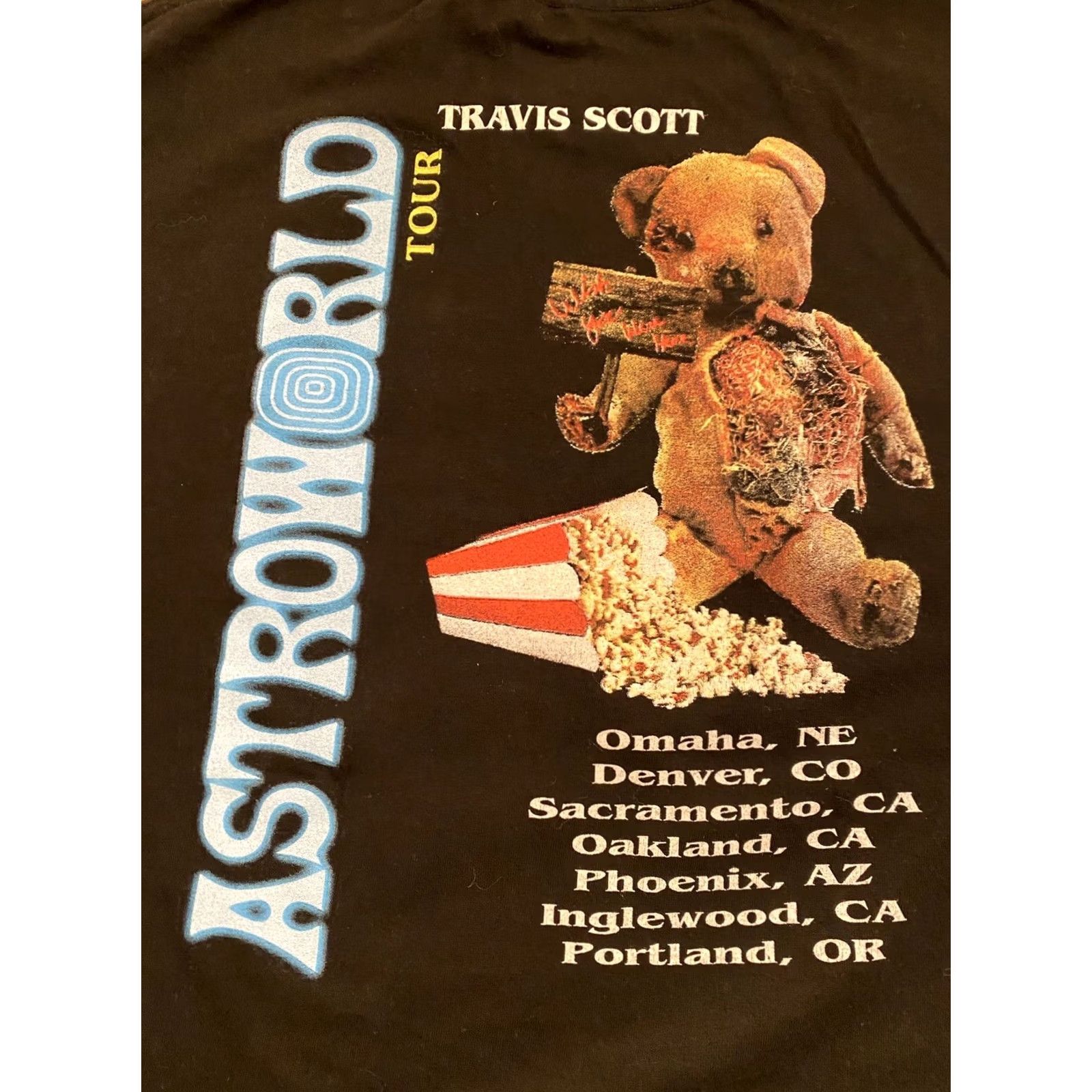 Travis Scott Travis Scott Astroworld Tour 2018 Graphic Wish You Were Here T-Shirt L Black Men Short Sleeve Shirt 21” X 29” Size US L / EU 52-54 / 3 - 5 Thumbnail