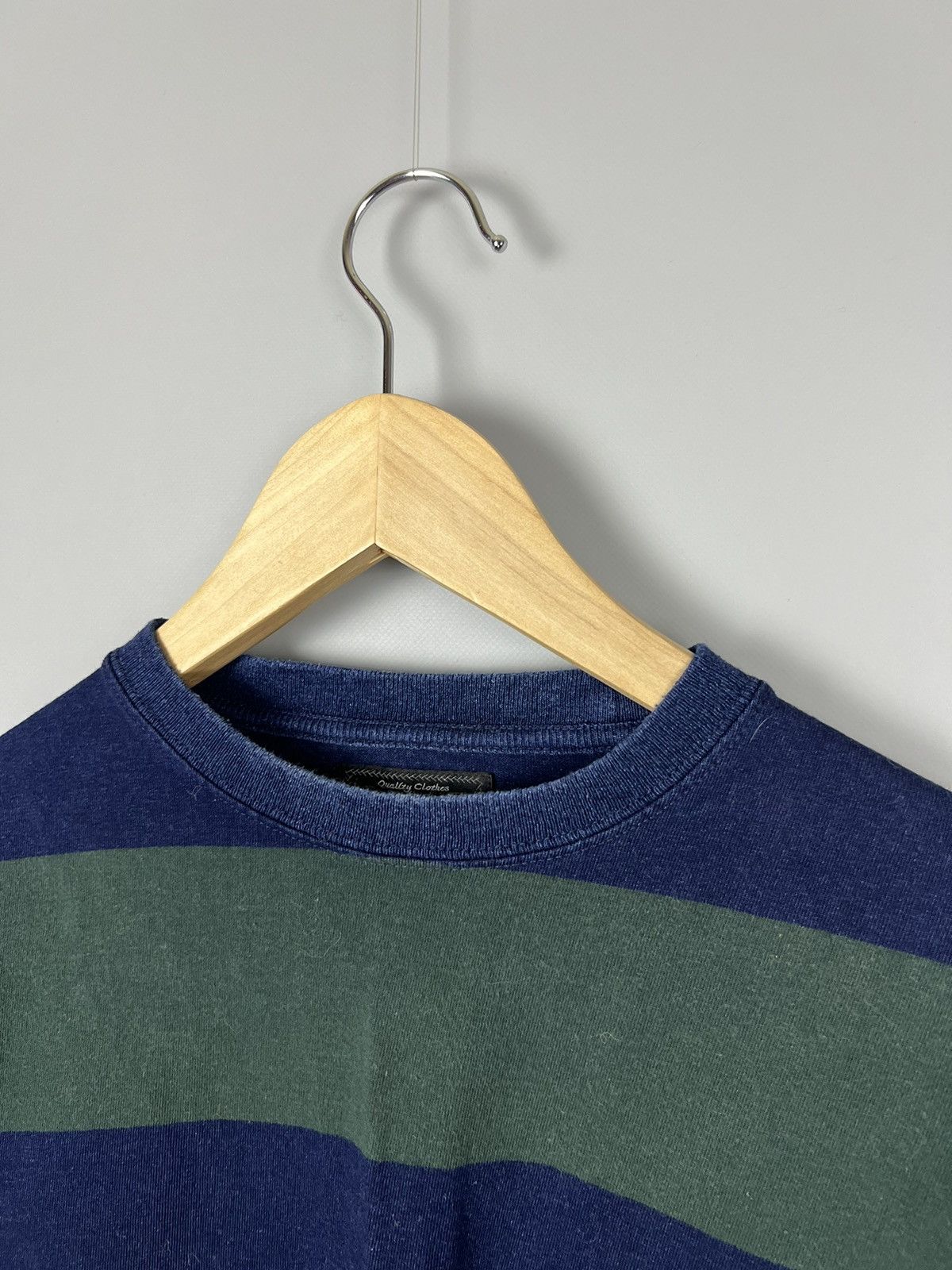 Beams Japan Beams+ Stripe blue green cotton Long Sleeve Rare Size US M / EU 48-50 / 2 - 2 Thumbnail