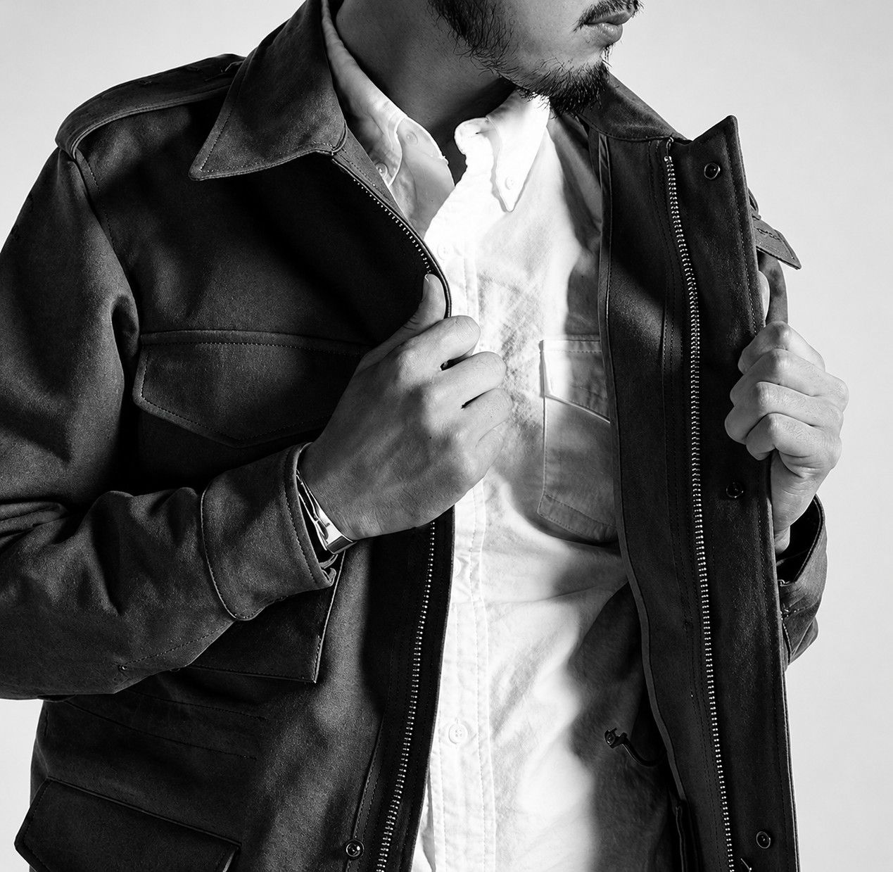 Auralee aa . 3 . M65 WASHED DOUBLE CLOTH FIELD JACKET . A6SB01AR Size US S / EU 44-46 / 1 - 2 Thumbnail