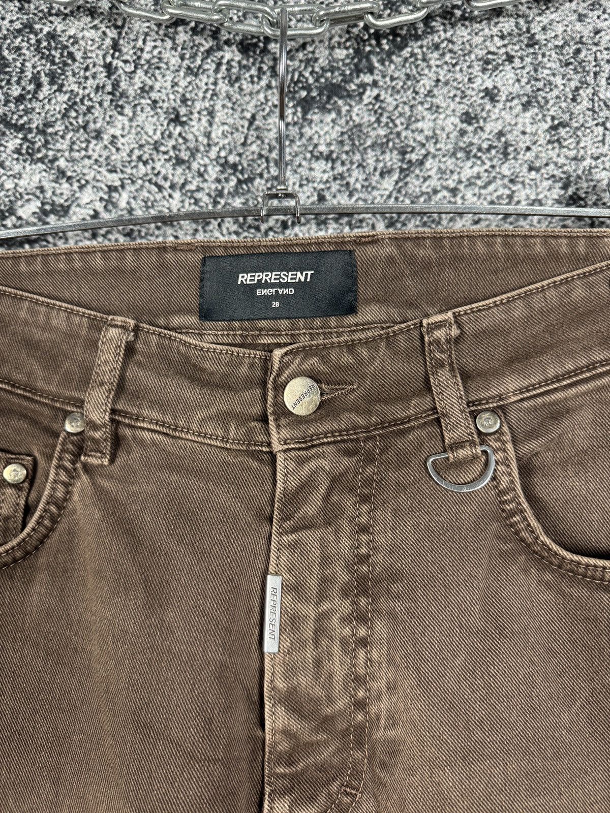Represent Clo. Men’s Represent Baggy Denim Brown Jeans Pants Size 28 Size US 28 / EU 44 - 6 Thumbnail