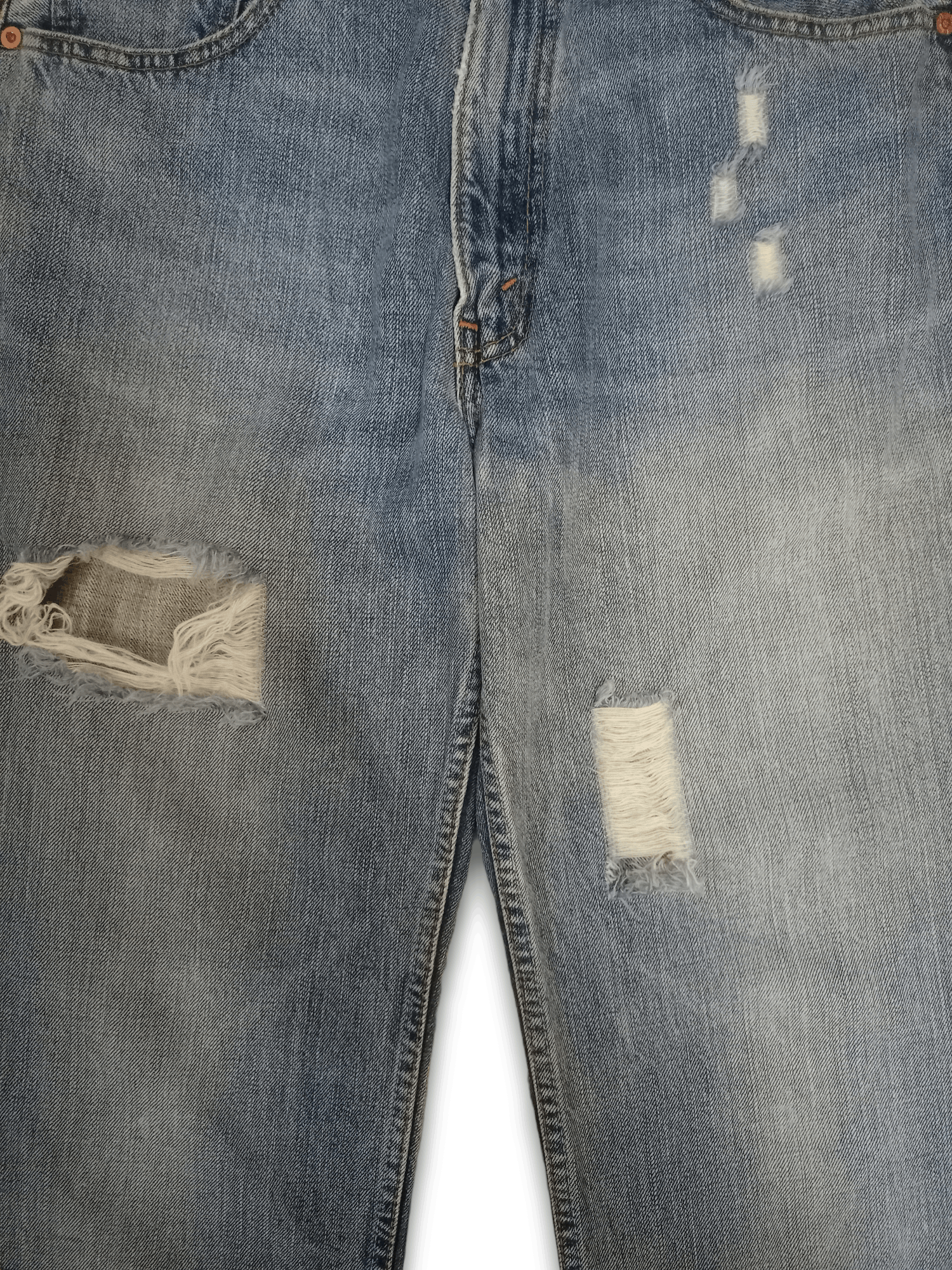 Levi's × Levi's Vintage Clothing Vintage 90s Levis 502 Blue Wash Distressed Loose Jeans Size US 29 - 6 Thumbnail