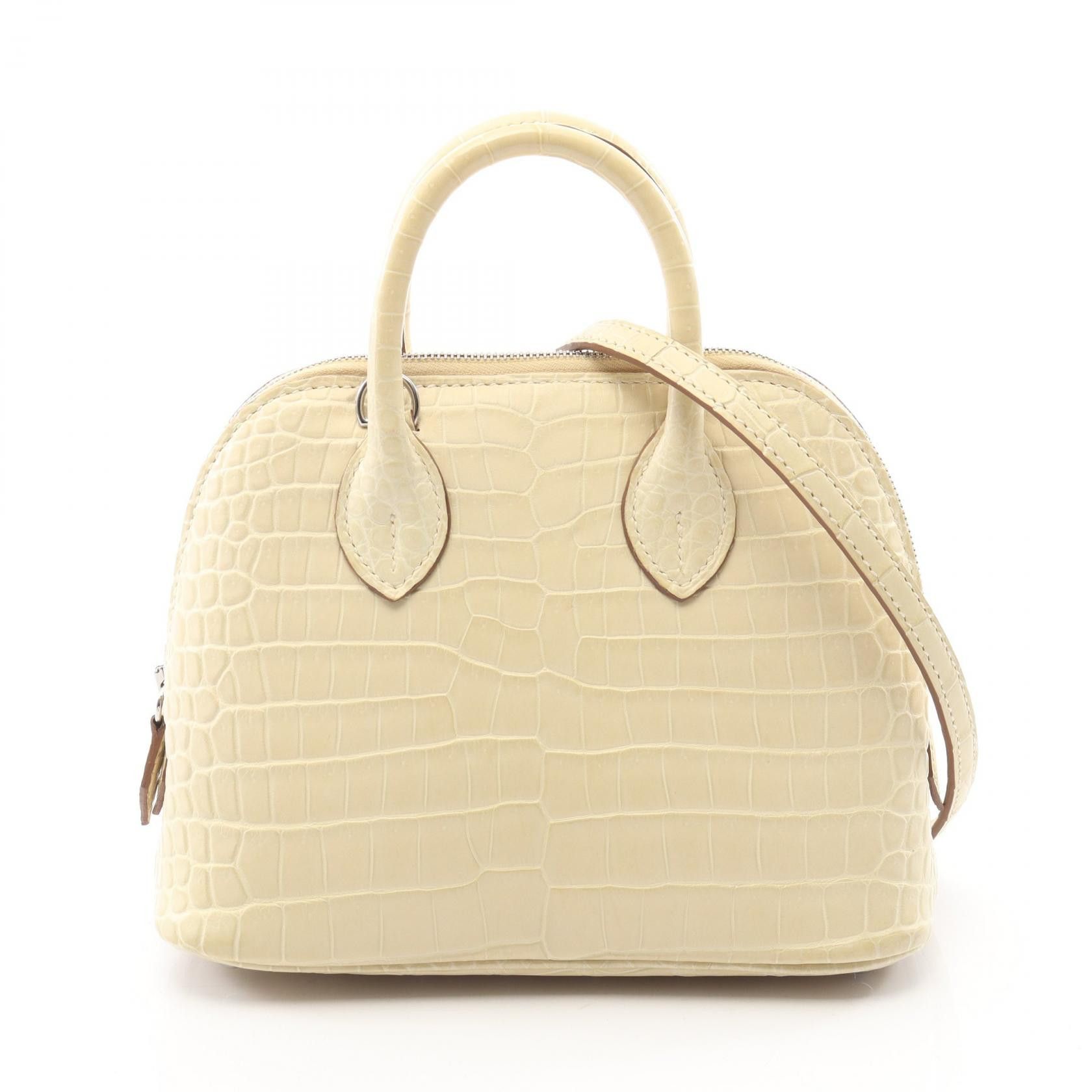 Hermes Hermes Hermes Bolide1923 Mini Porosus Matte Handbag Leather Handbag Stamp U (2022) DUTY FREE for USA Size ONE SIZE - 1 Thumbnail