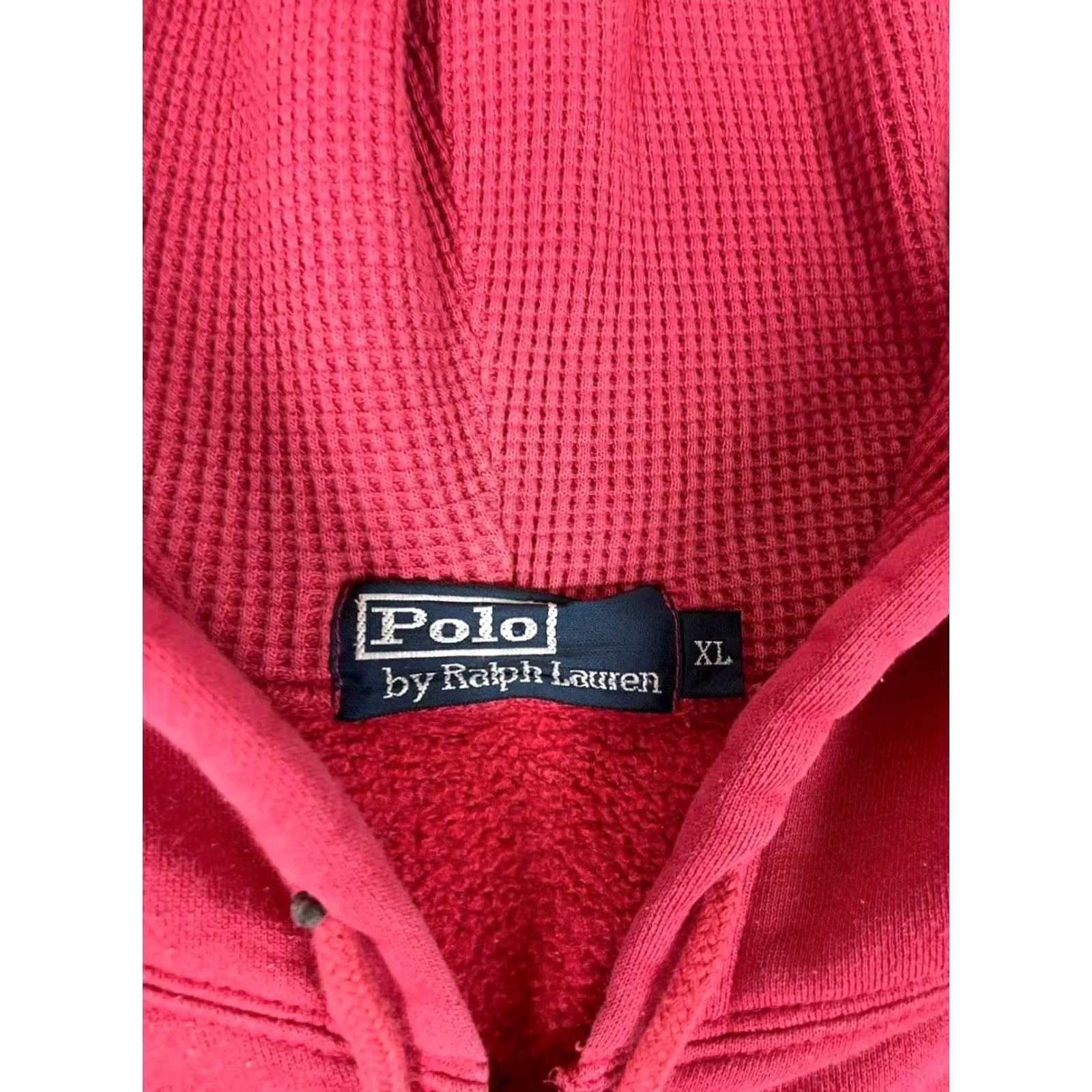 Polo Ralph Lauren VINTAGE Polo Ralph Lauren Hoodie Zip Up 90s Men XL Red Size US XL / EU 56 / 4 - 7 Thumbnail