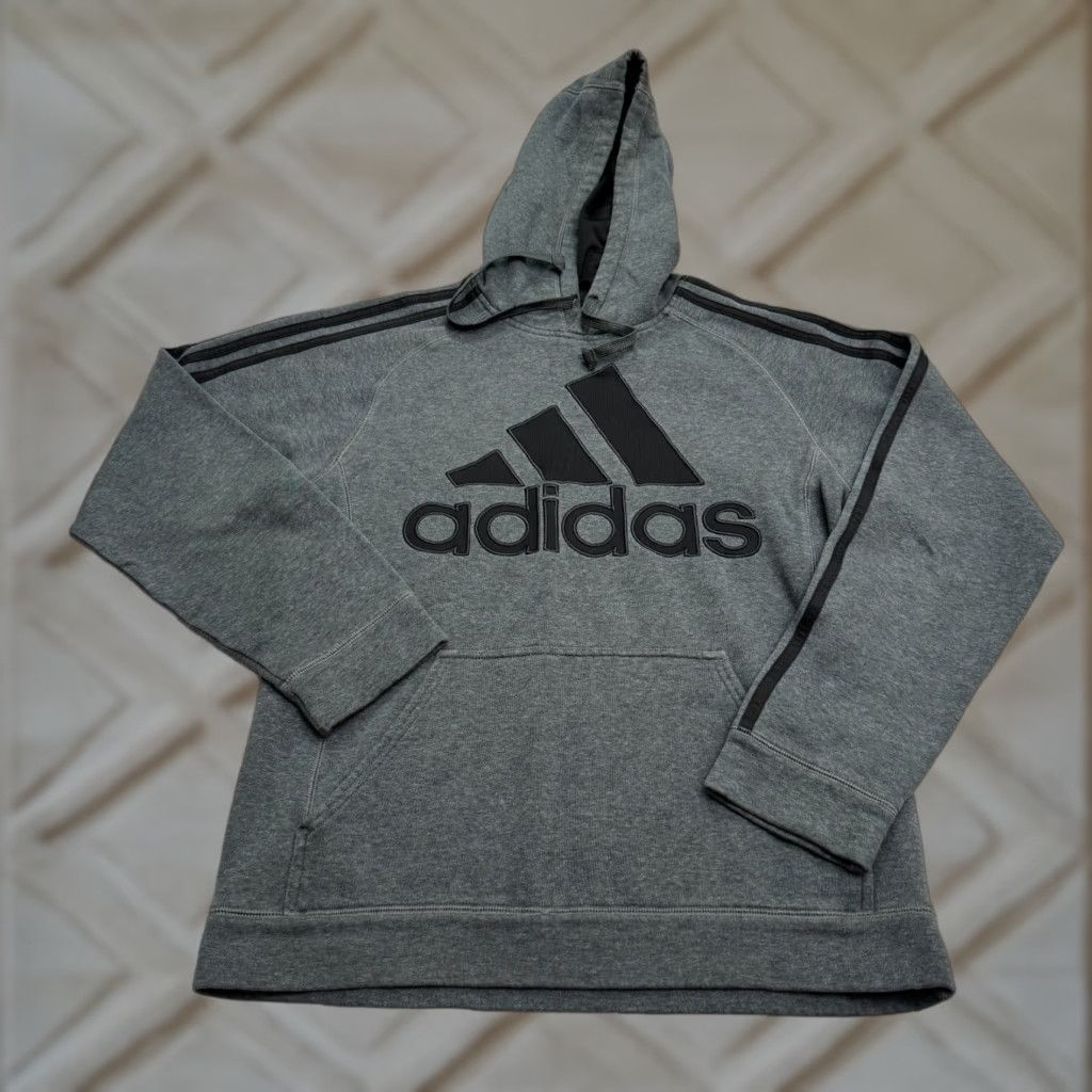 Adidas Adidas Pullover Hoodie Sweatshirt Mens Small Gray 3-Striped Spell Out Activewear Hoodie, Sweatshirt, Adidas, Gray, Small, Mens Size US S / EU 44-46 / 1 - 1 Thumbnail