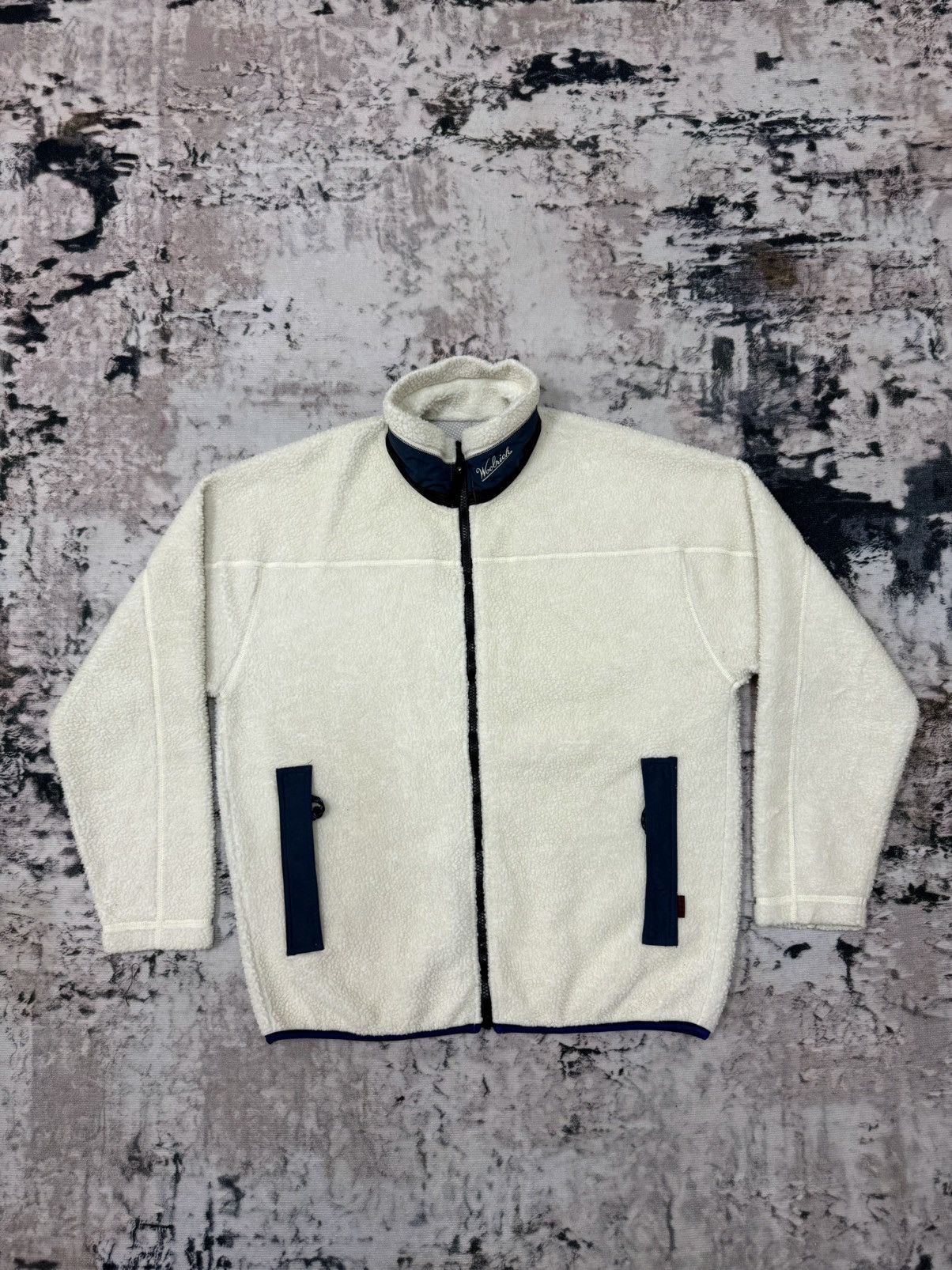 Japanese Brand Woolrich Rugged Outdoorwear Shearling Fleece Jacket Size US L / EU 52-54 / 3 - 3 Thumbnail