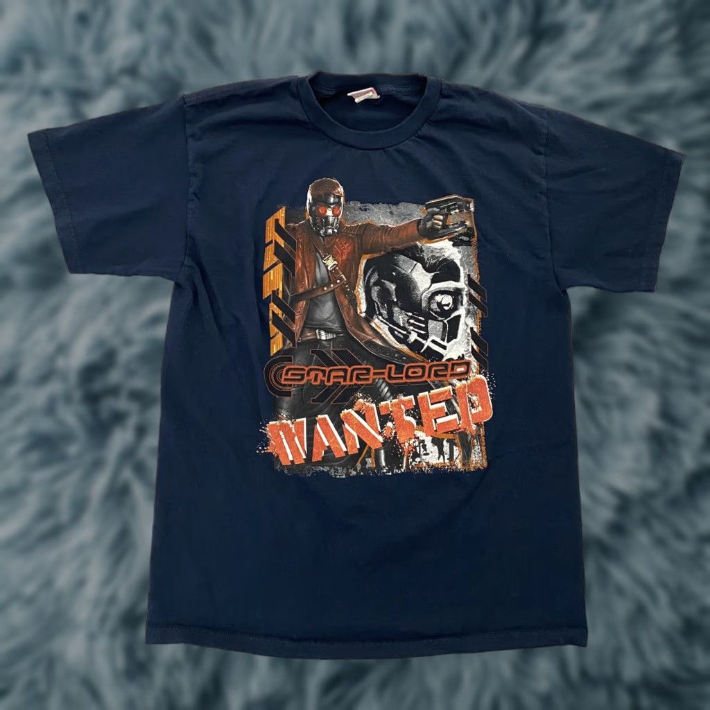 Vintage Guardians Of The Galaxy Star-Lord T-Shirt Men L Navy Blue Crew Neck Short Sleeve Slim Fit Size L Size US L / EU 52-54 / 3 - 1 Thumbnail