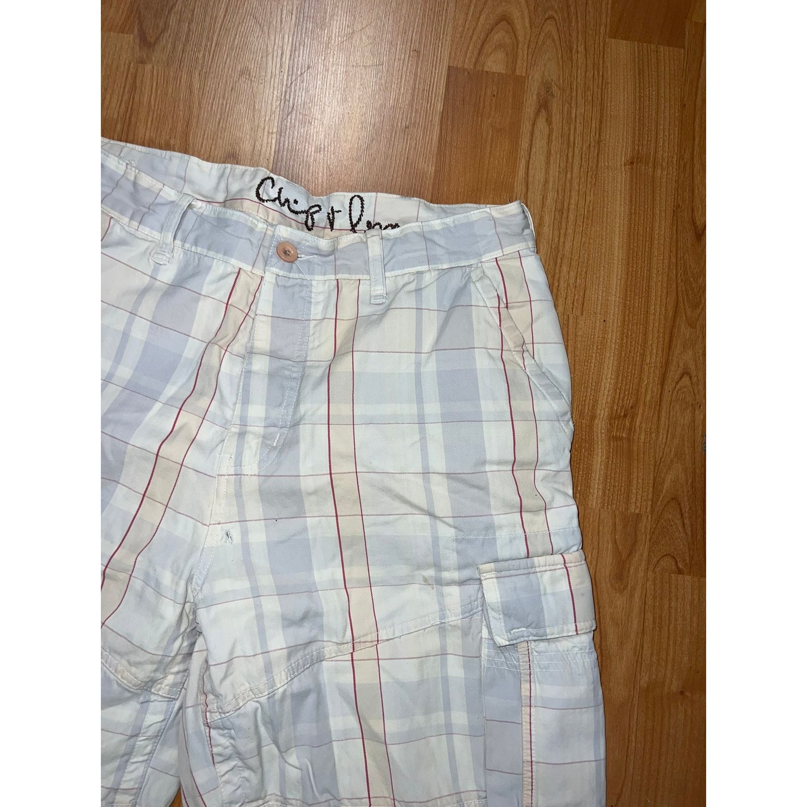 Chip & Pepper Chip and Pepper Cargo Shorts Checkered Striped 32 Small Hole Size US 32 / EU 48 - 2 Thumbnail