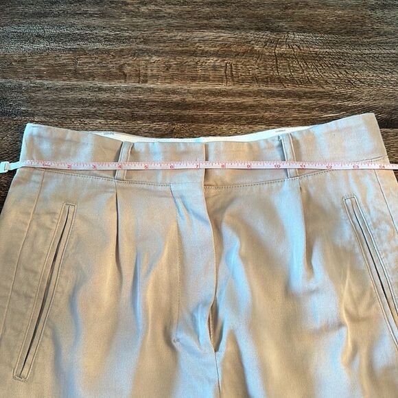 Max Mara S Maxmara beige pleated wide leg crop pants 4 small Size 27" / US 4 / IT 40 - 8 Thumbnail