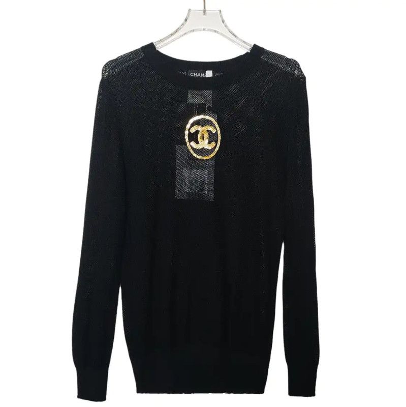 Chanel Chanel Black Women's Pullover Sweater 0089 Size M / US 6-8 / IT 42-44 - 1 Thumbnail