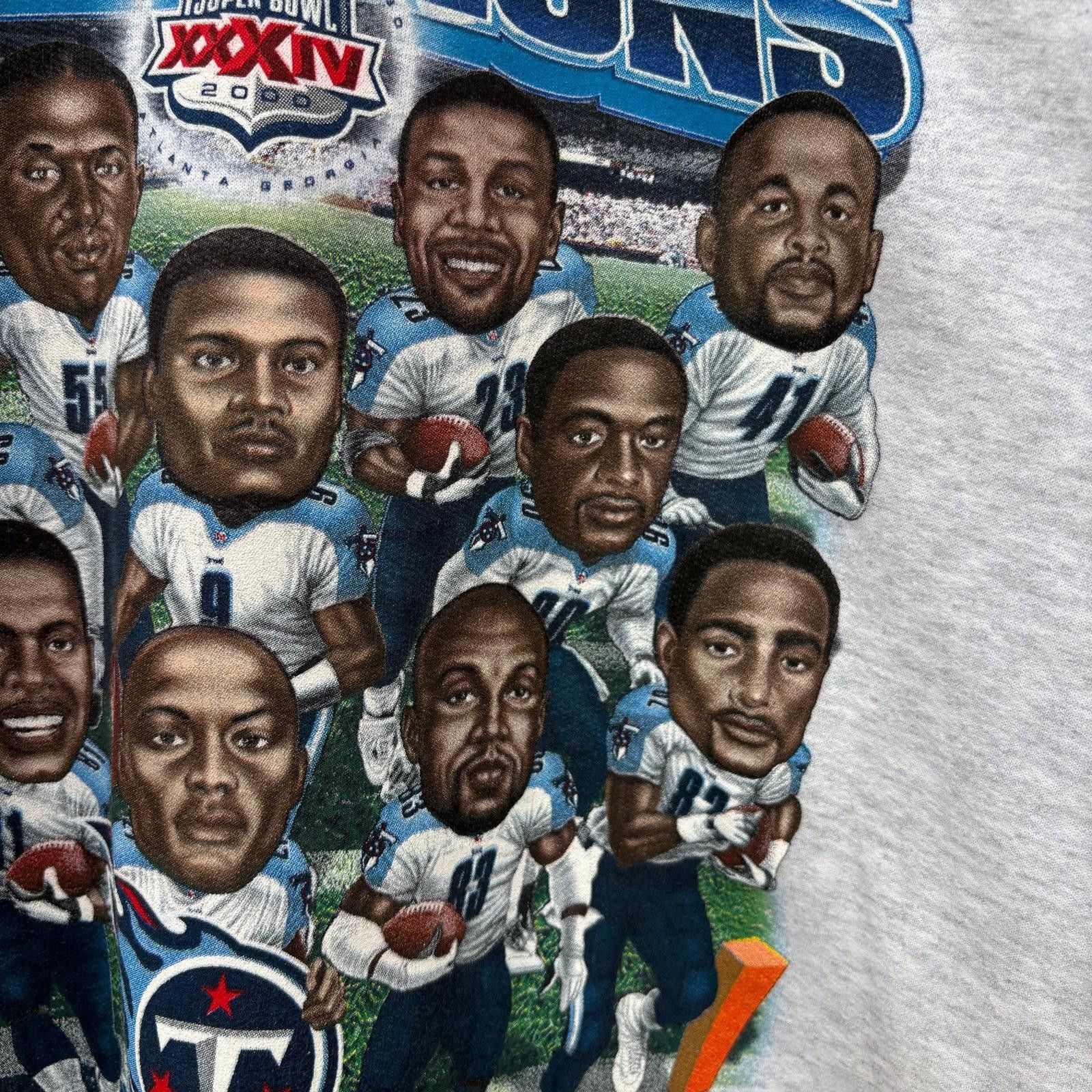 Fruit Of The Loom Vintage Tennessee Titans SB caricature sweatshirt Size US XL / EU 56 / 4 - 4 Thumbnail