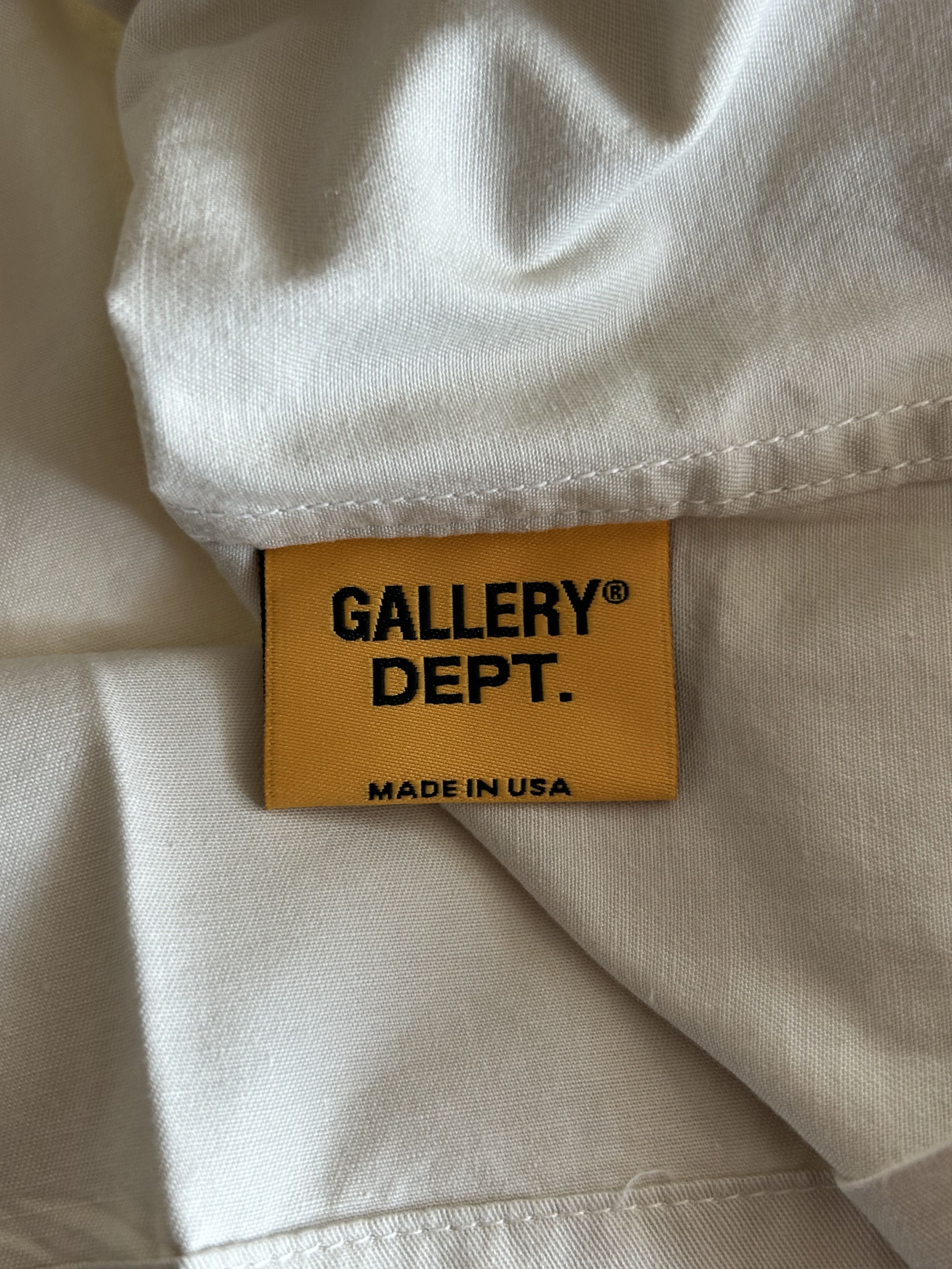 Gallery Dept. Antique White Mechanic Short Sleeve Button Up Shirt Size US M / EU 48-50 / 2 - 4 Thumbnail