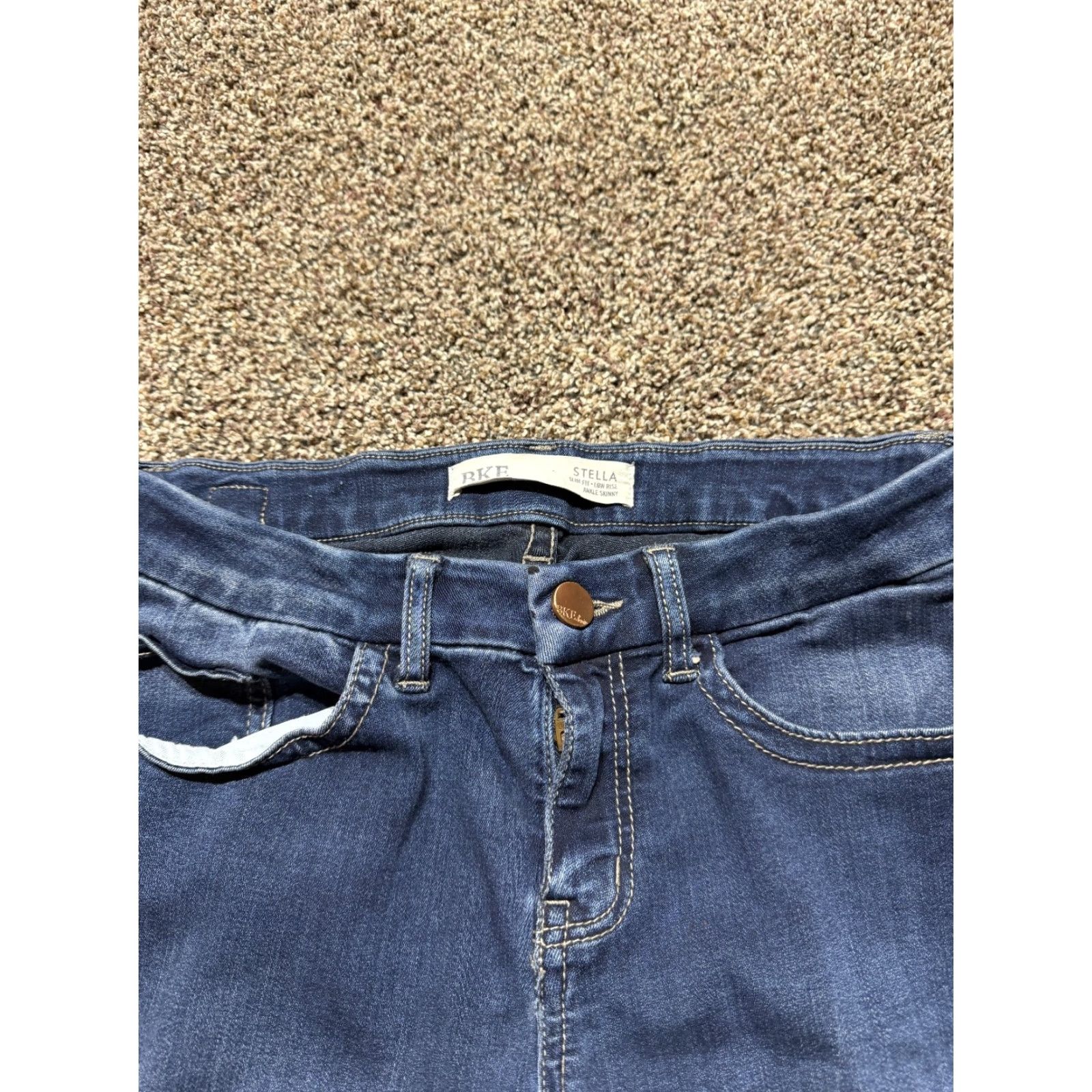 Vintage VINTAGE Buckle BKE Buckle Stella Women's Jeans Size 28Blue Denim Low Rise Ankle Skinny Slim, 5-Pocket, Stretch, Regular, Blue, Women, Jeans Size 28" / US 6 / IT 42 - 2 Thumbnail
