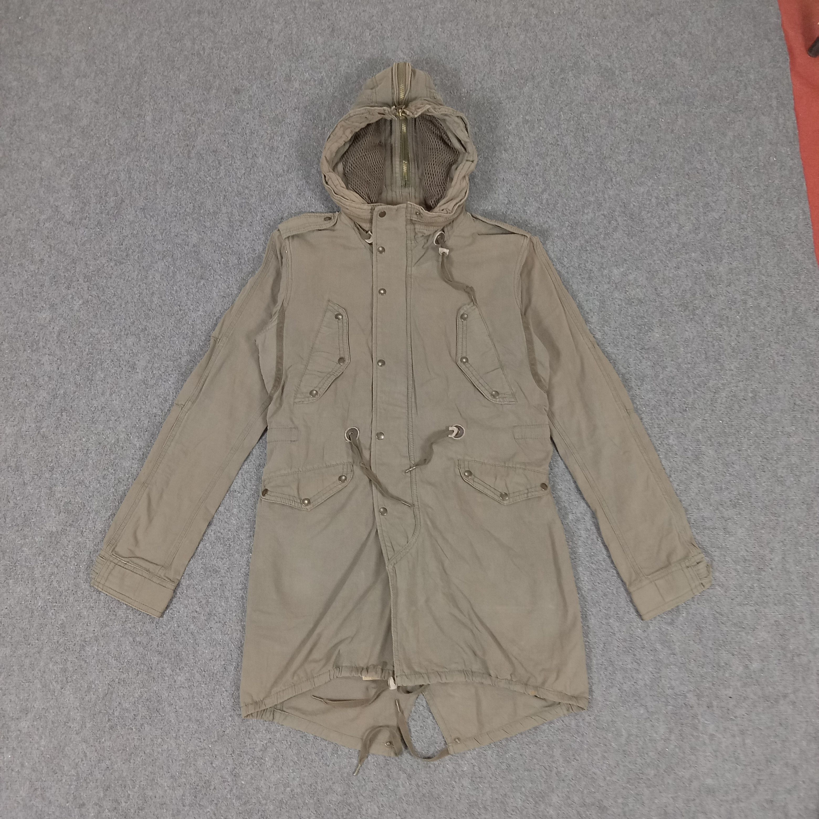 Japanese Brand × Le Grande Bleu (L.G.B.) × Vintage G.O.A. Company Multi Pocket Grunge Parka Jacket Size US S / EU 44-46 / 1 - 1 Thumbnail