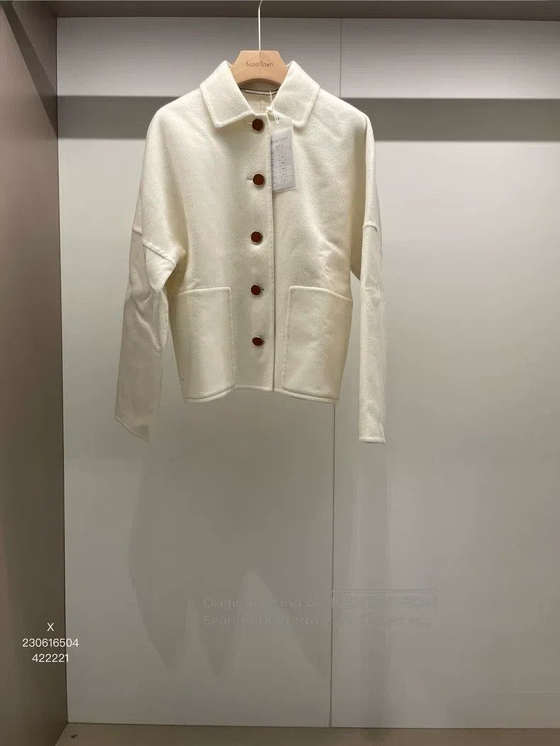 Hermes Hermes White cashmere coat Size XS / US 0-2 / IT 36-38 - 1 Thumbnail
