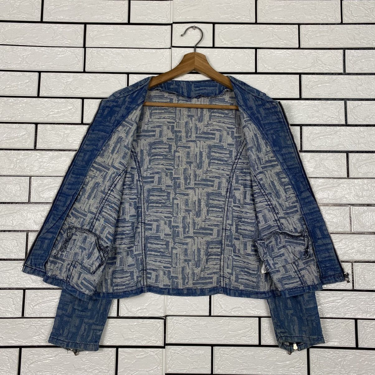 Japanese Brand Luchile Cropped Denim Zipper Jacket Biker Issey Miyake Size US M / EU 48-50 / 2 - 14 Thumbnail