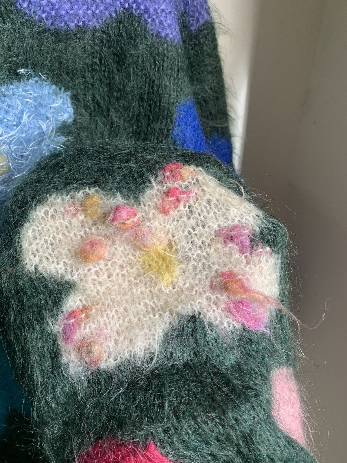 Other Vintage 90s Mohair Floral Knit Sweater Size S / US 4 / IT 40 - 11 Thumbnail