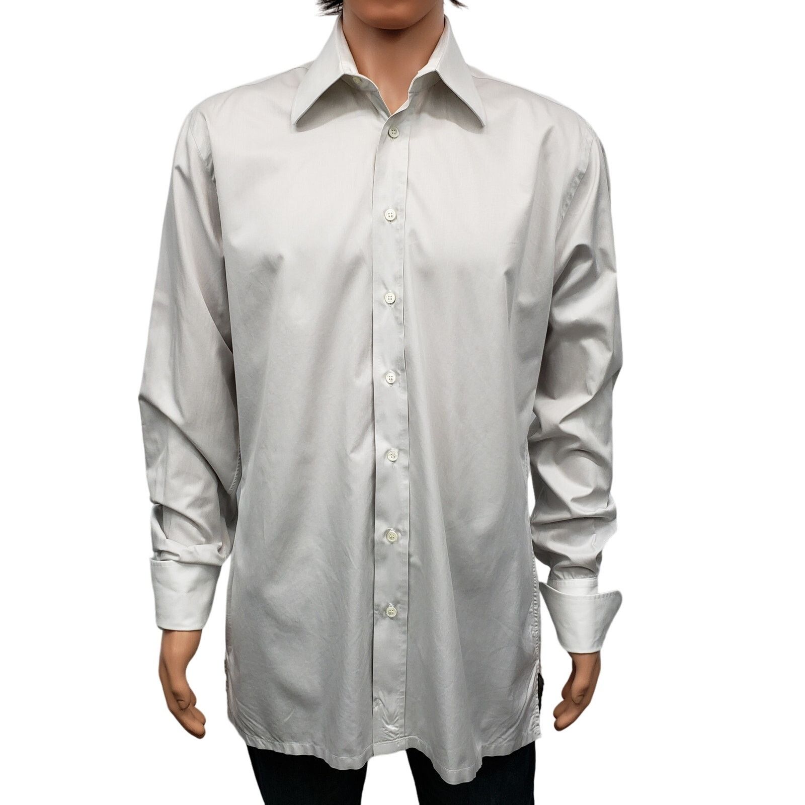 Vintage Frank Rostron England Shirt Contrast Collar Two-button Cuff Size US XL / EU 56 / 4 - 3 Thumbnail