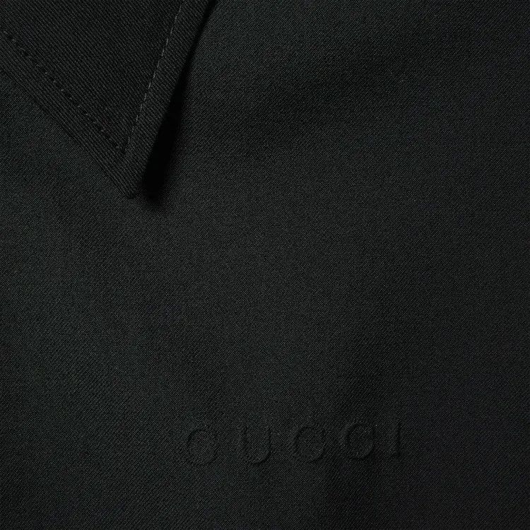 Gucci o1loc1c1125 823645 Embossed Wool Twill Zip Jacket in Black Size US M / EU 48-50 / 2 - 2 Thumbnail