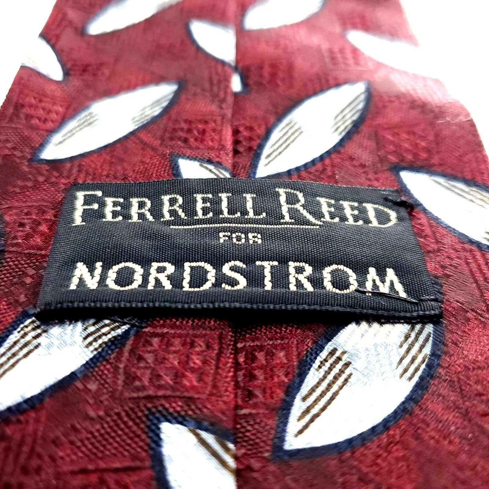 Vintage Ferrell Reed Nordstrom Silk Tie Woven Red Long USA Handmade Size ONE SIZE - 4 Thumbnail