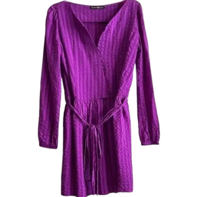 Balenciaga BALENCIAGA Purple Silk Mini Dress, M/US6/FR38 SRP: $650 Size M / US 6-8 / IT 42-44 - 2 Thumbnail