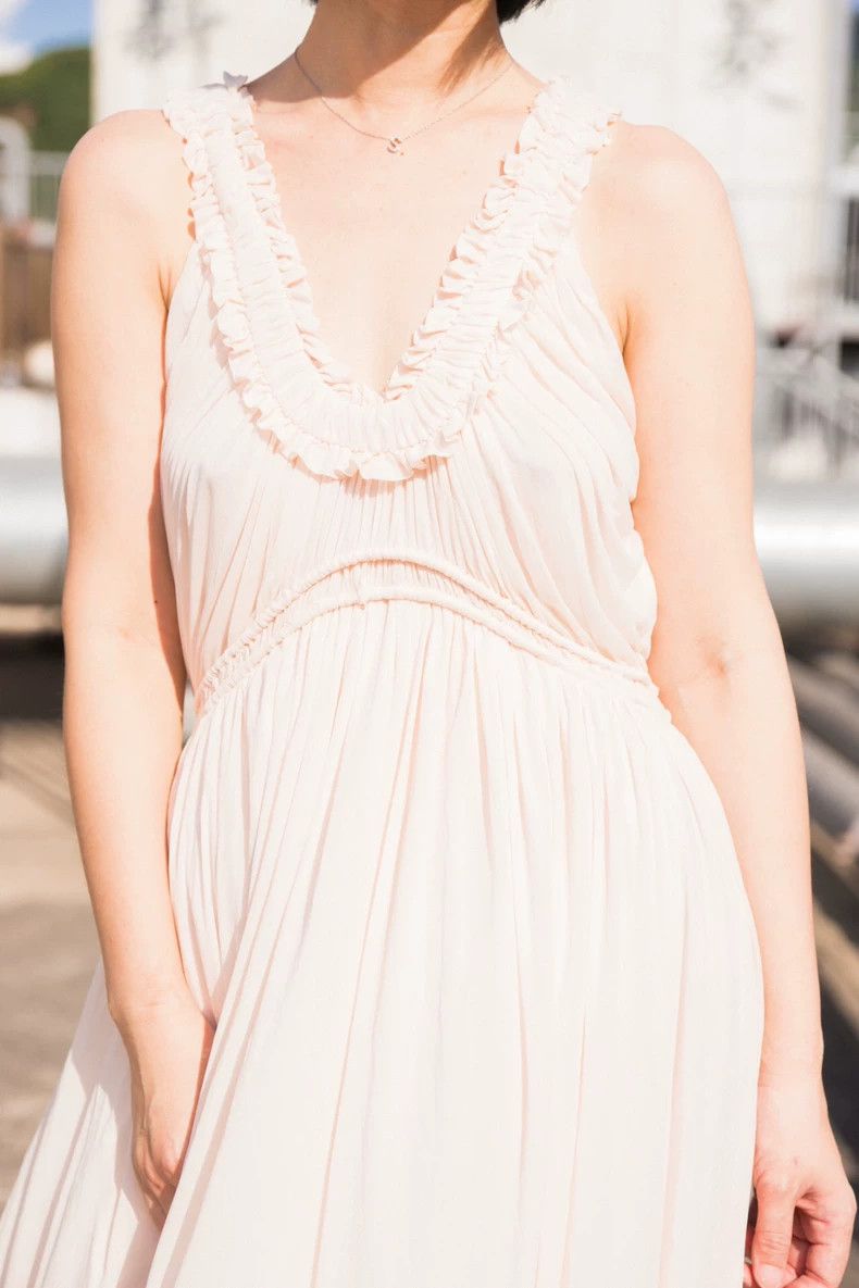 Alexander McQueen Alexander McQUEEN size M Naked pink pleated dress 2505-Nex Size M / US 6-8 / IT 42-44 - 4 Thumbnail