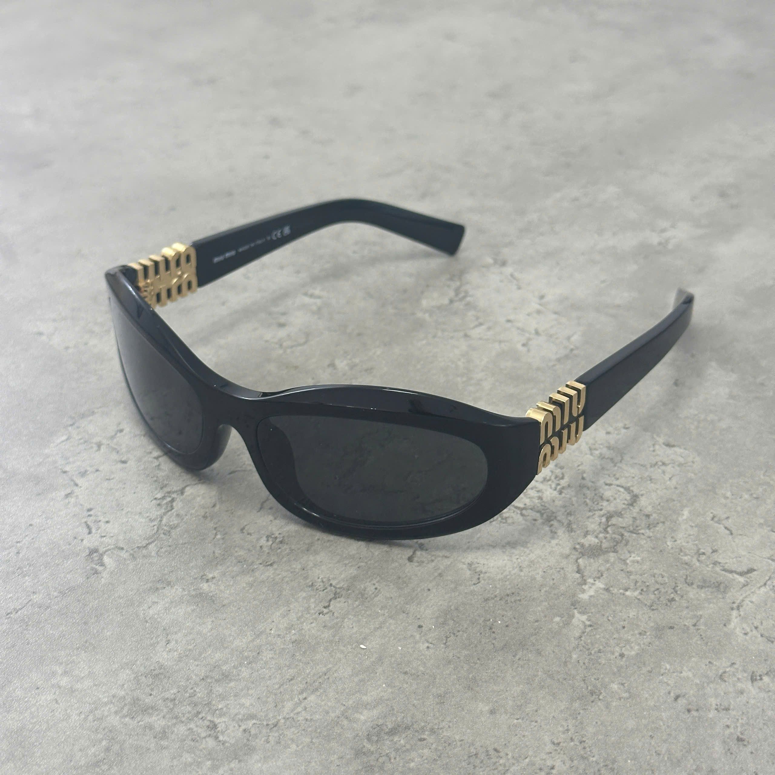 Miu Miu MIU MIU MU 11ZS 16K5S0 Sunglasses BLACK | Grailed