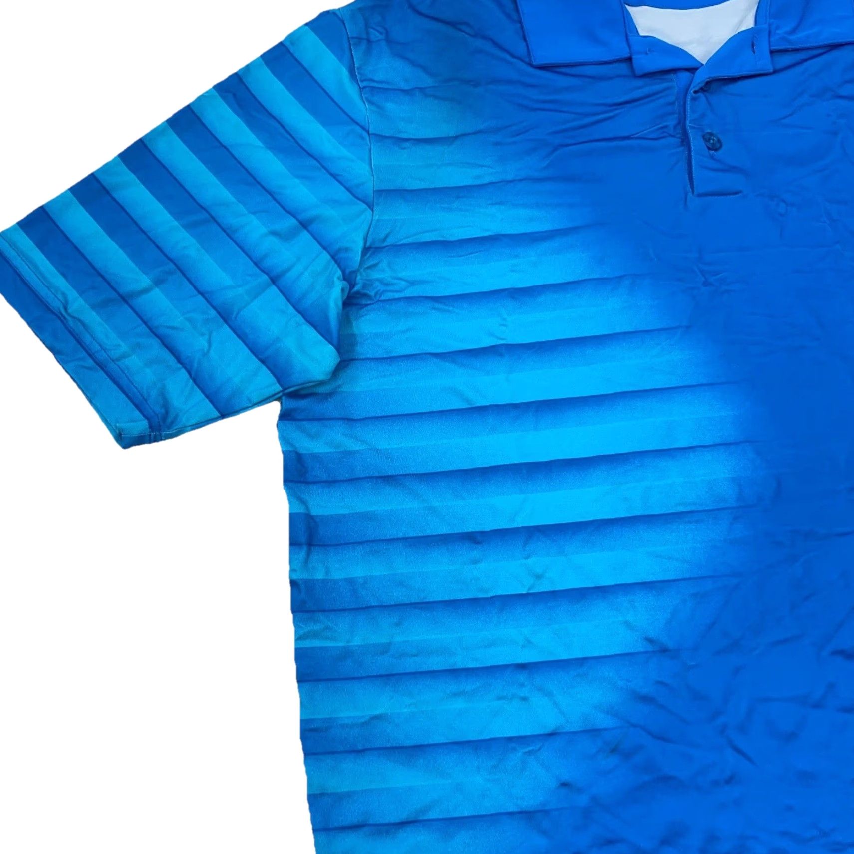 Under Armour Under Armour Polo Shirt Men Medium Blue Geometric Performance Quick Dry Golf A45 Size US M / EU 48-50 / 2 - 5 Thumbnail