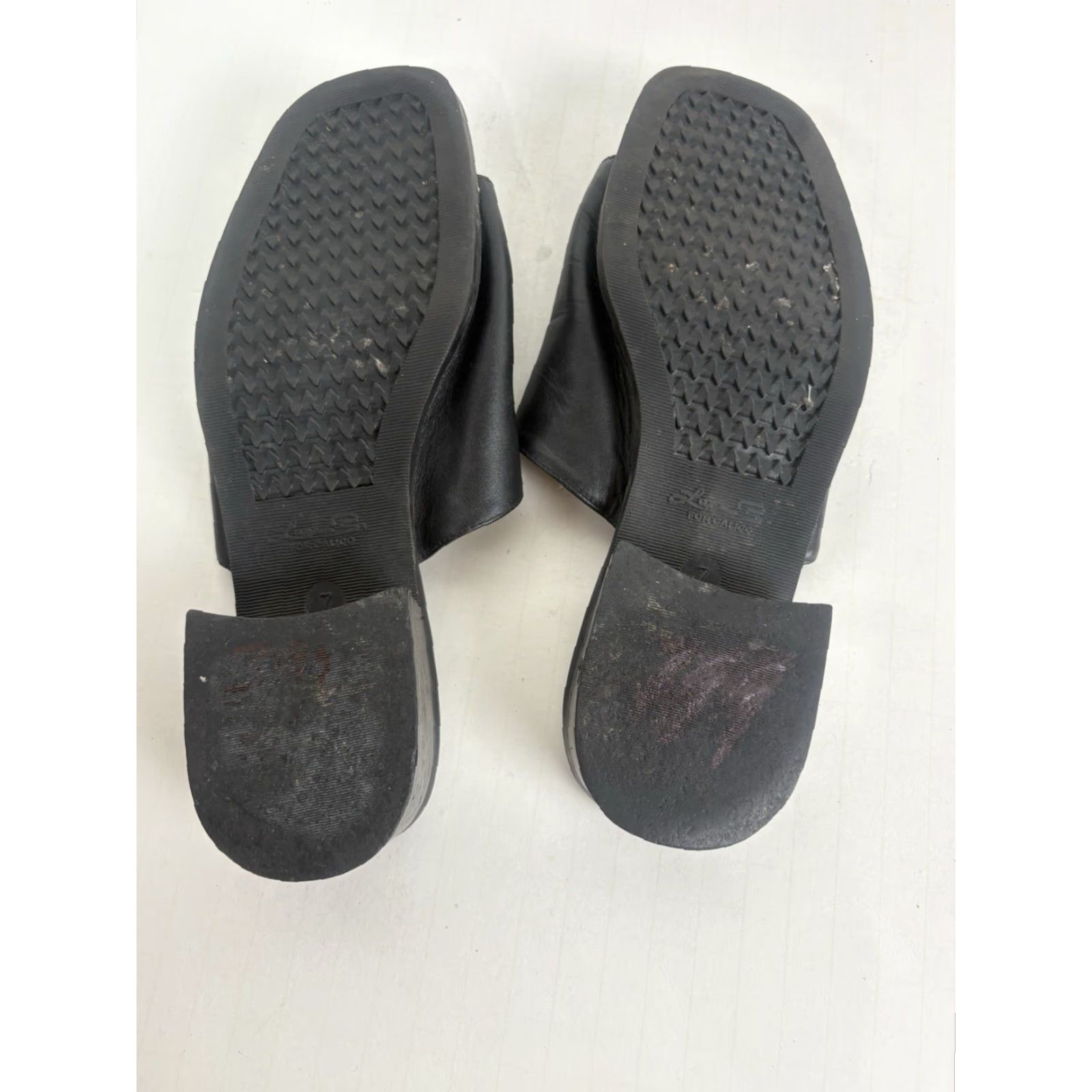 Vintage Calico Luca B Women's Leather Slide Sandals Size 7M Black Casual Summer Brazil Size US 7 / IT 37 - 5 Thumbnail