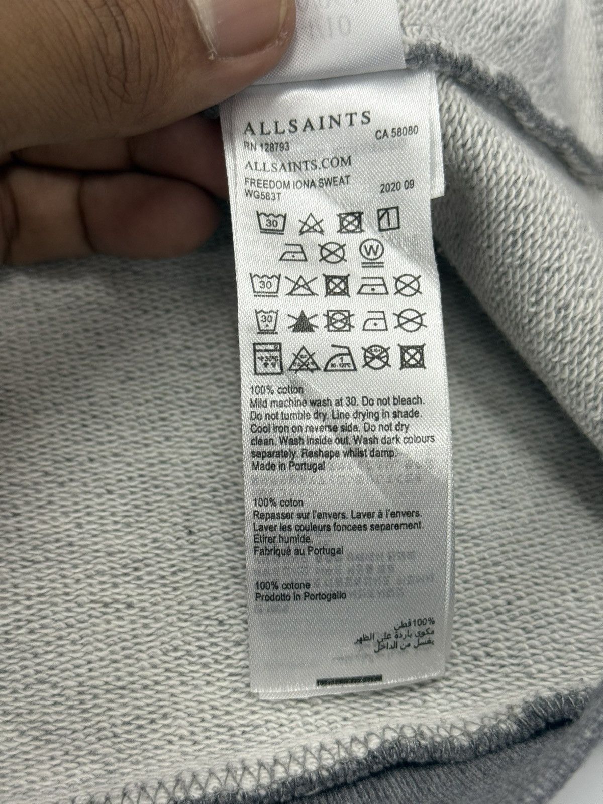 Allsaints 🔥 Distressed ALLSAINTS Freedom Iona Graphic Sweatshirt -170 Size M / US 6-8 / IT 42-44 - 12 Thumbnail