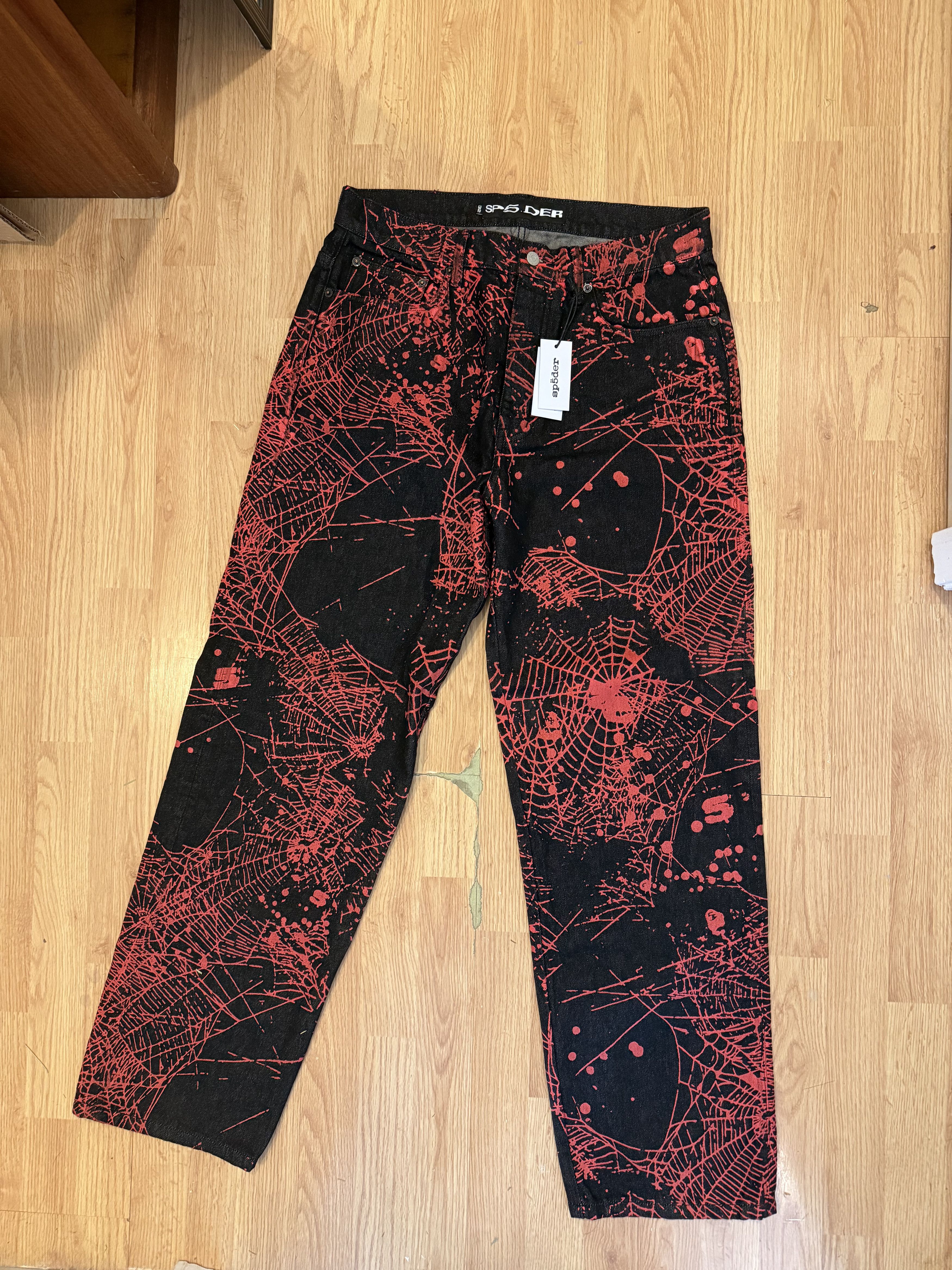 Sp5der Sp5der V2 Web Denim Red/Black Size US 32 / EU 48 - 1 Thumbnail