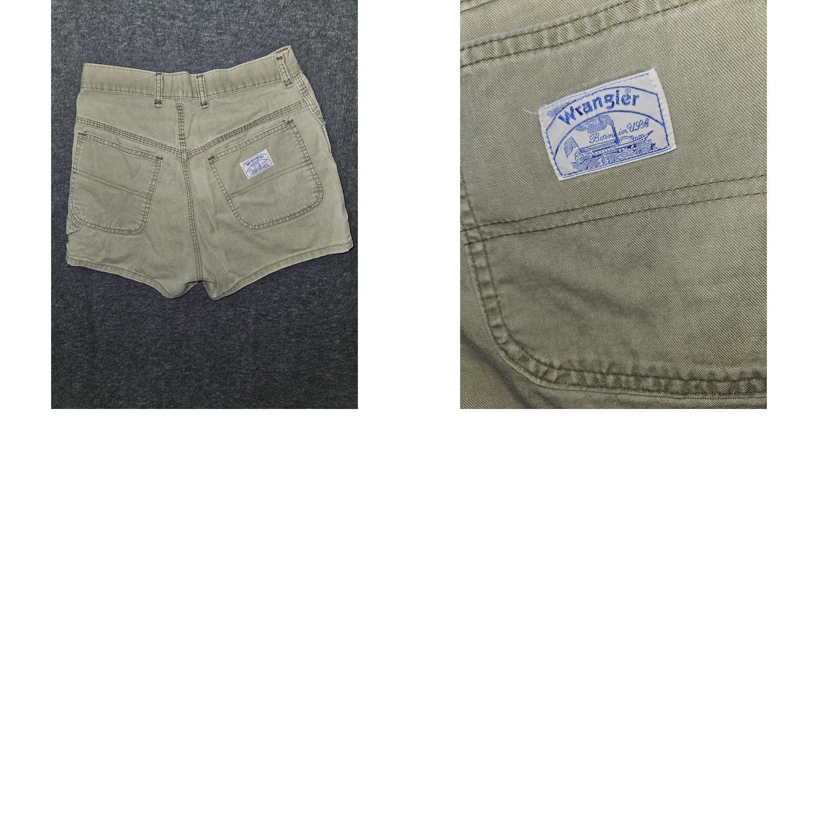 Wrangler VINTAGE Wrangler Carpenter Shorts Womens Juniors 11 Olive High Rise Made USA Size 32" / US 10 / IT 46 - 8 Thumbnail