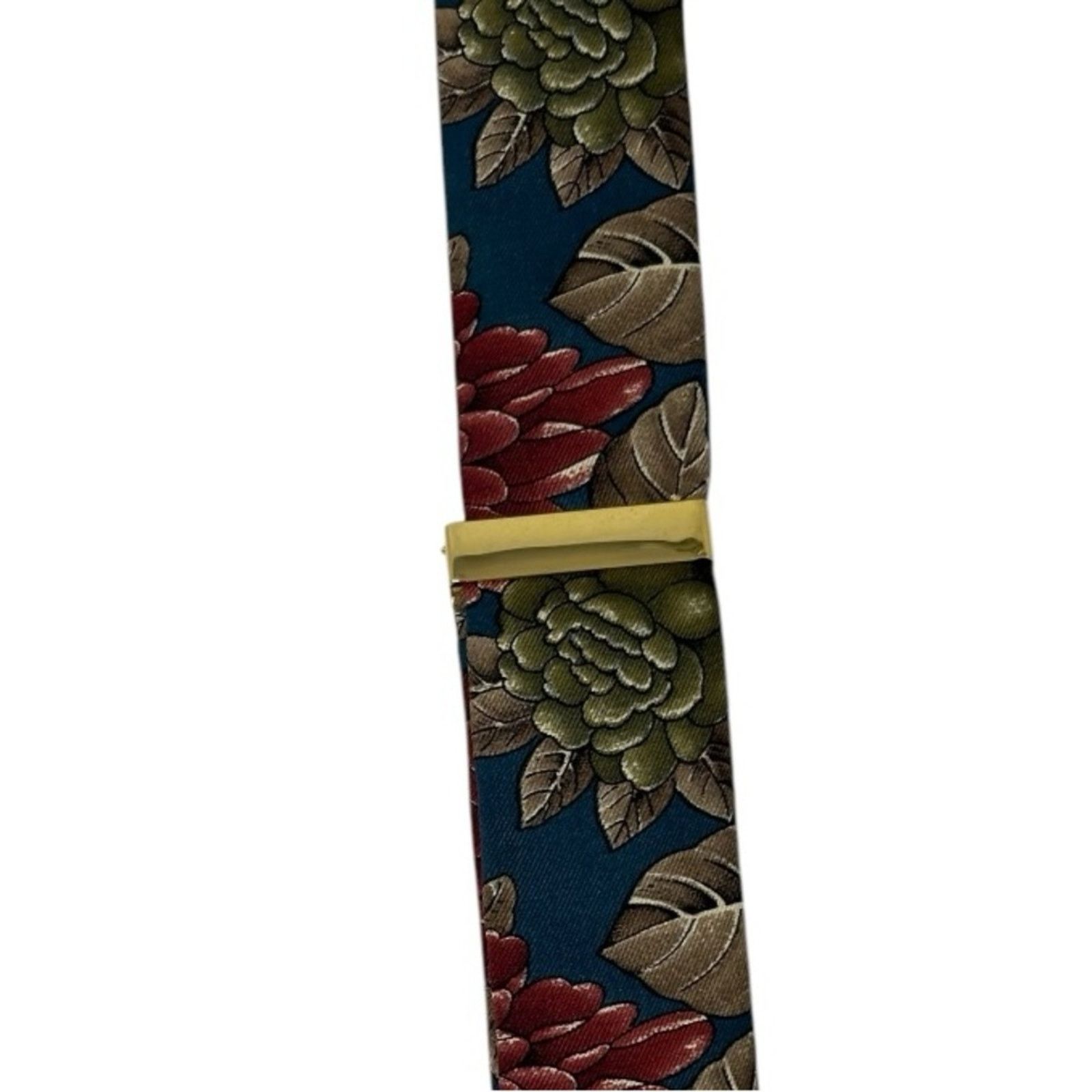 Leather × Trafalgar × Vintage VTG Trafalgar Silk Floral Braces Suspenders Leather Accents Size ONE SIZE - 9 Thumbnail