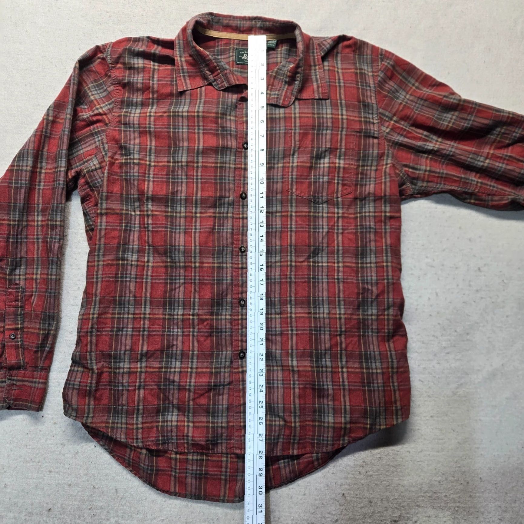 Vintage GH BASS Red Plaid Button Up Long Sleeve Shirt Adult Men's XL Extra Large Size US XL / EU 56 / 4 - 6 Thumbnail