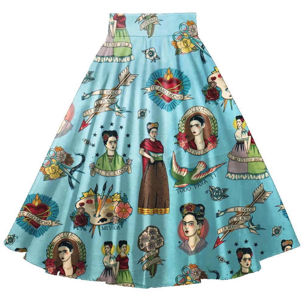 Other VIntage Retro Style Print Casual Circle Skirts Size 28" / US 6 / IT 42 - 1 Thumbnail
