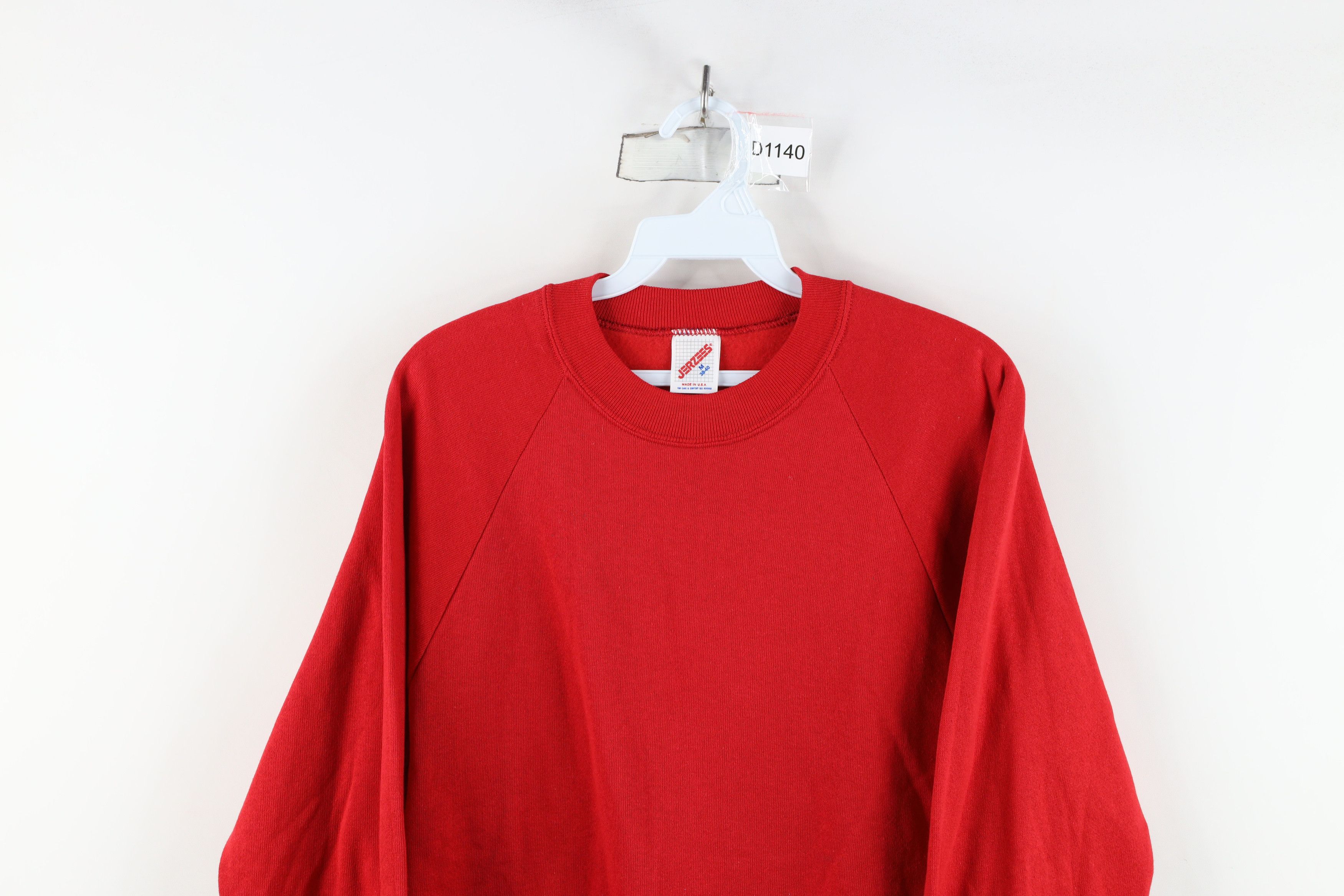 Vintage Deadstock Vintage 90s Streetwear Crewneck Sweatshirt Red USA Size US M / EU 48-50 / 2 - 2 Thumbnail