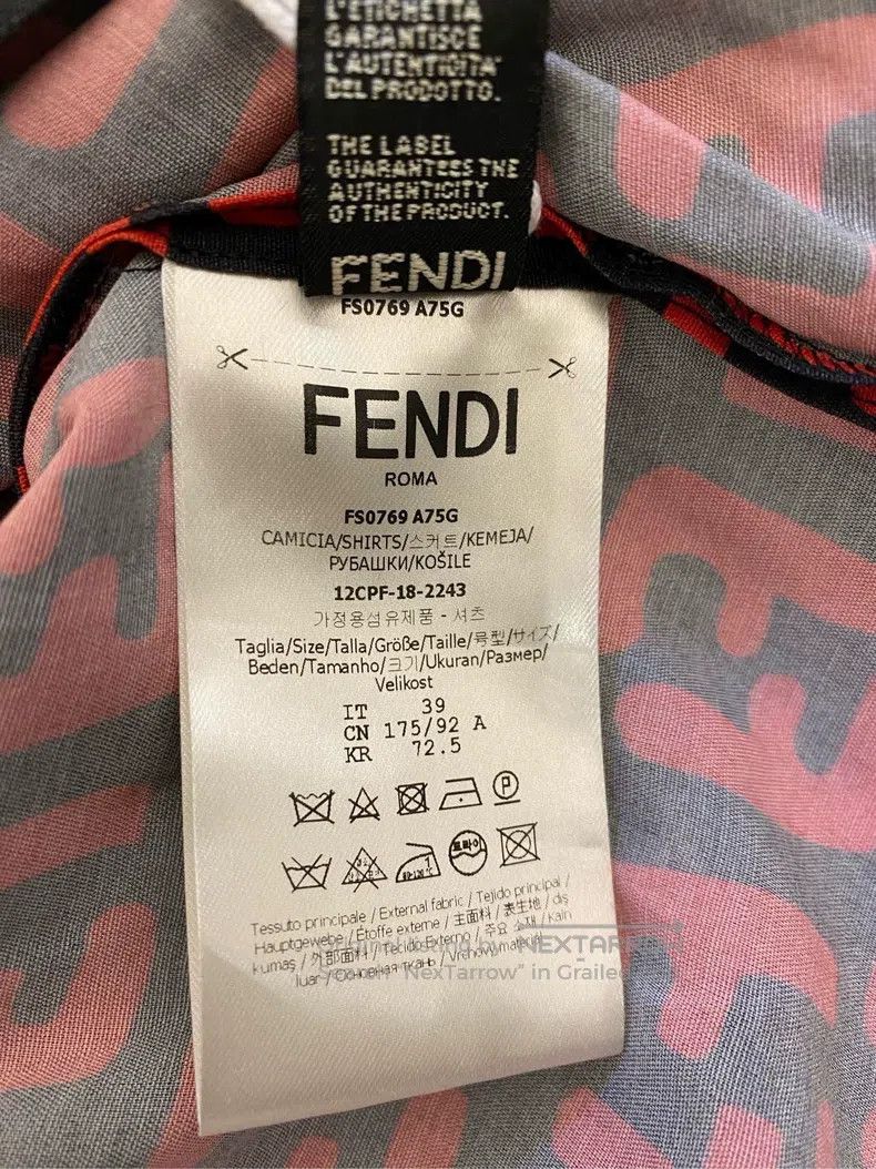 Fendi Fendi size 39 Red full print silky smooth short sleeve with Size US XS / EU 42 / 0 - 5 Thumbnail