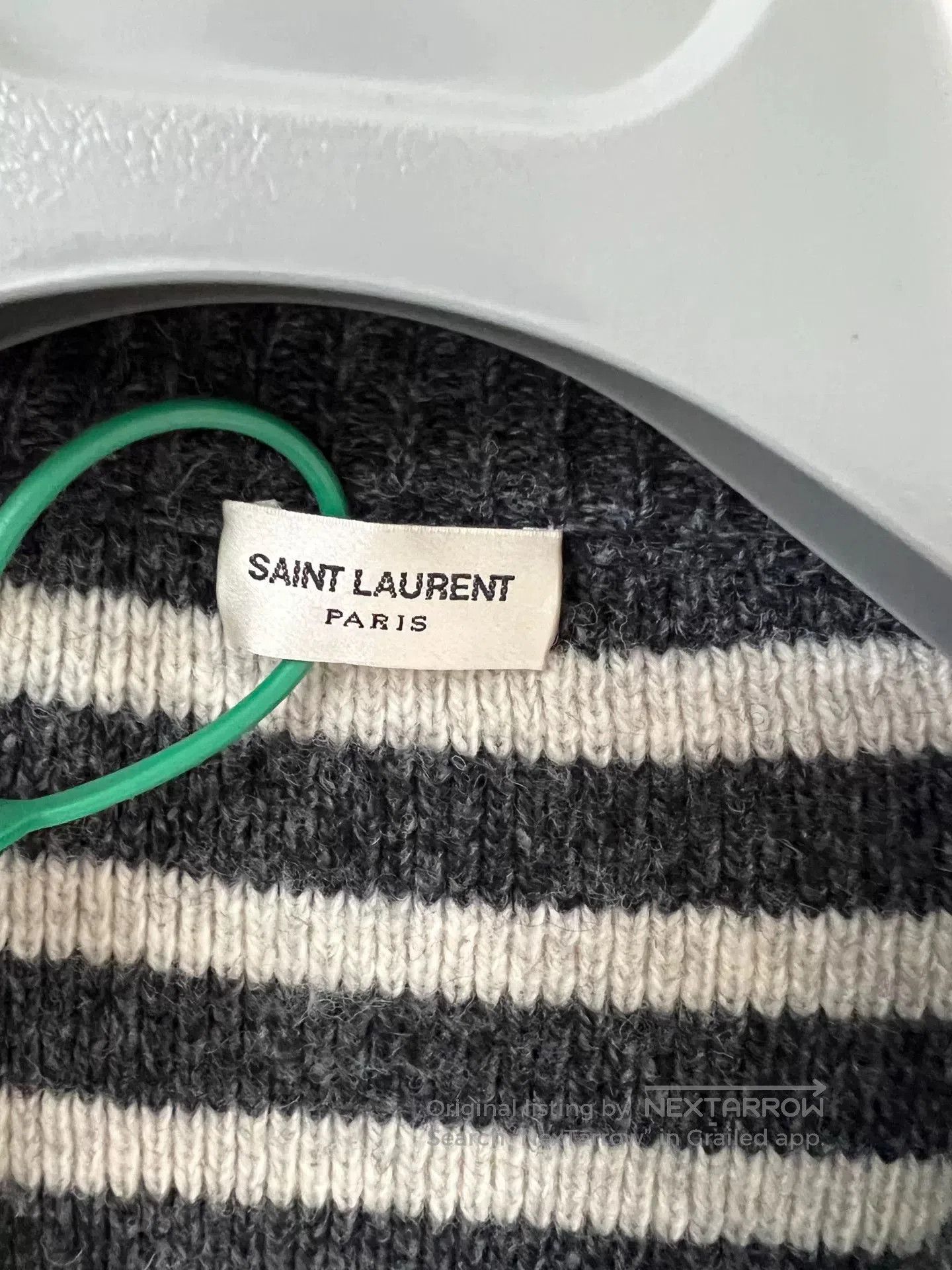 Saint Laurent Paris Saint Laurent Gray Cardigan with Y Patch. Size US S / EU 44-46 / 1 - 3 Thumbnail